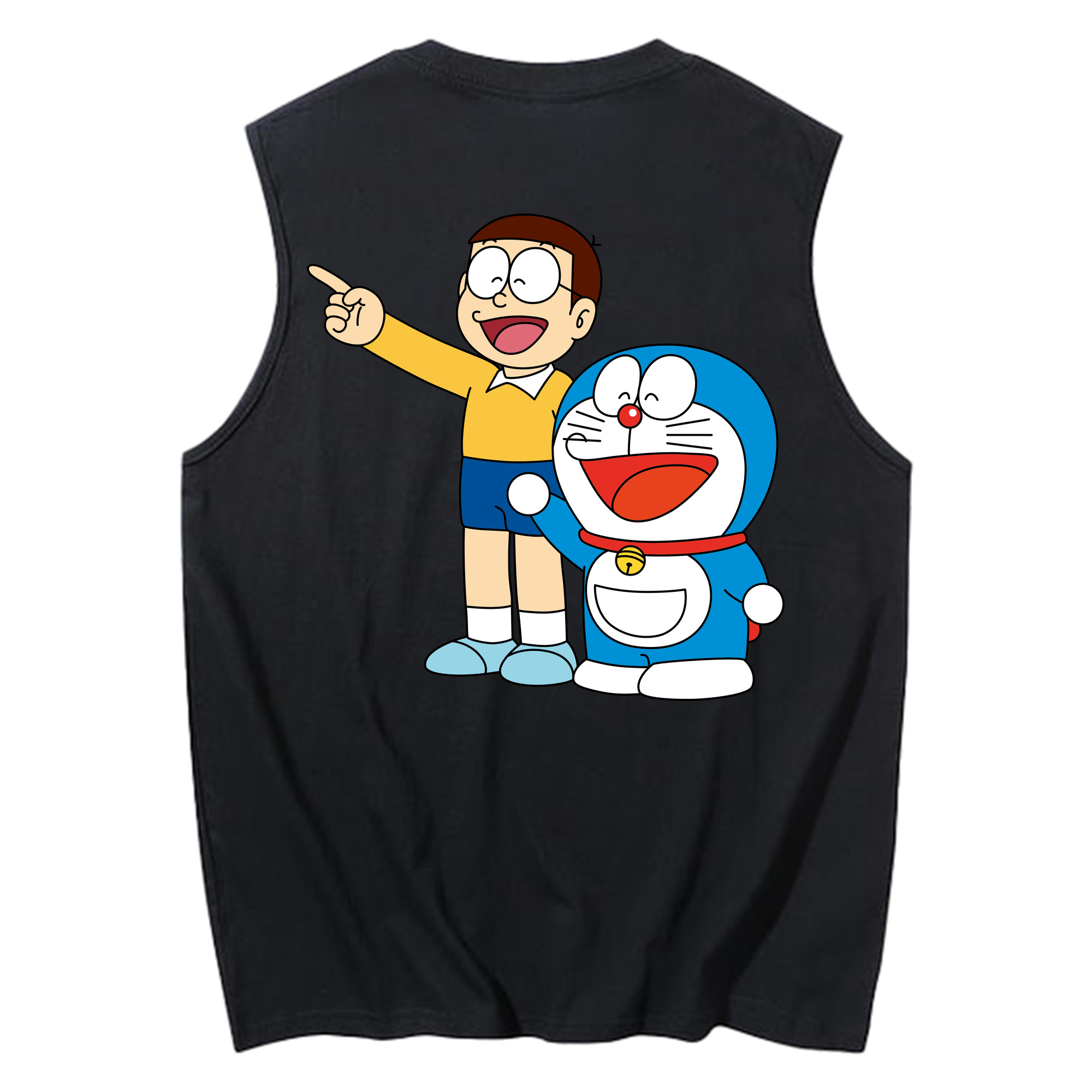 （画像用） ドラえもん 野比 のび太 Doraemon Nobita Nobi コットン100％タンクトップ（背面プリント）