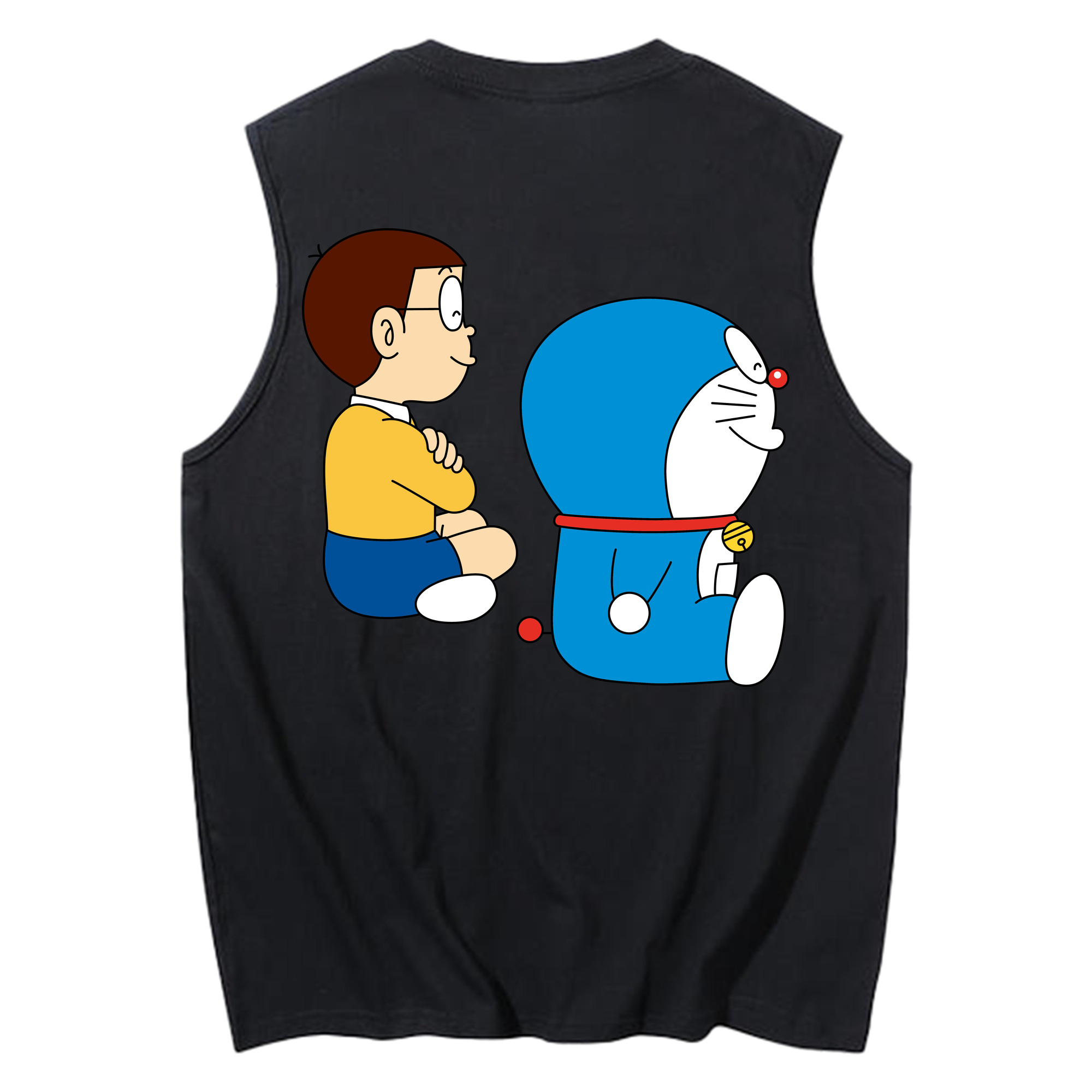 （画像用） ドラえもん 野比 のび太 Doraemon Nobita Nobi コットン100％タンクトップ（背面プリント）