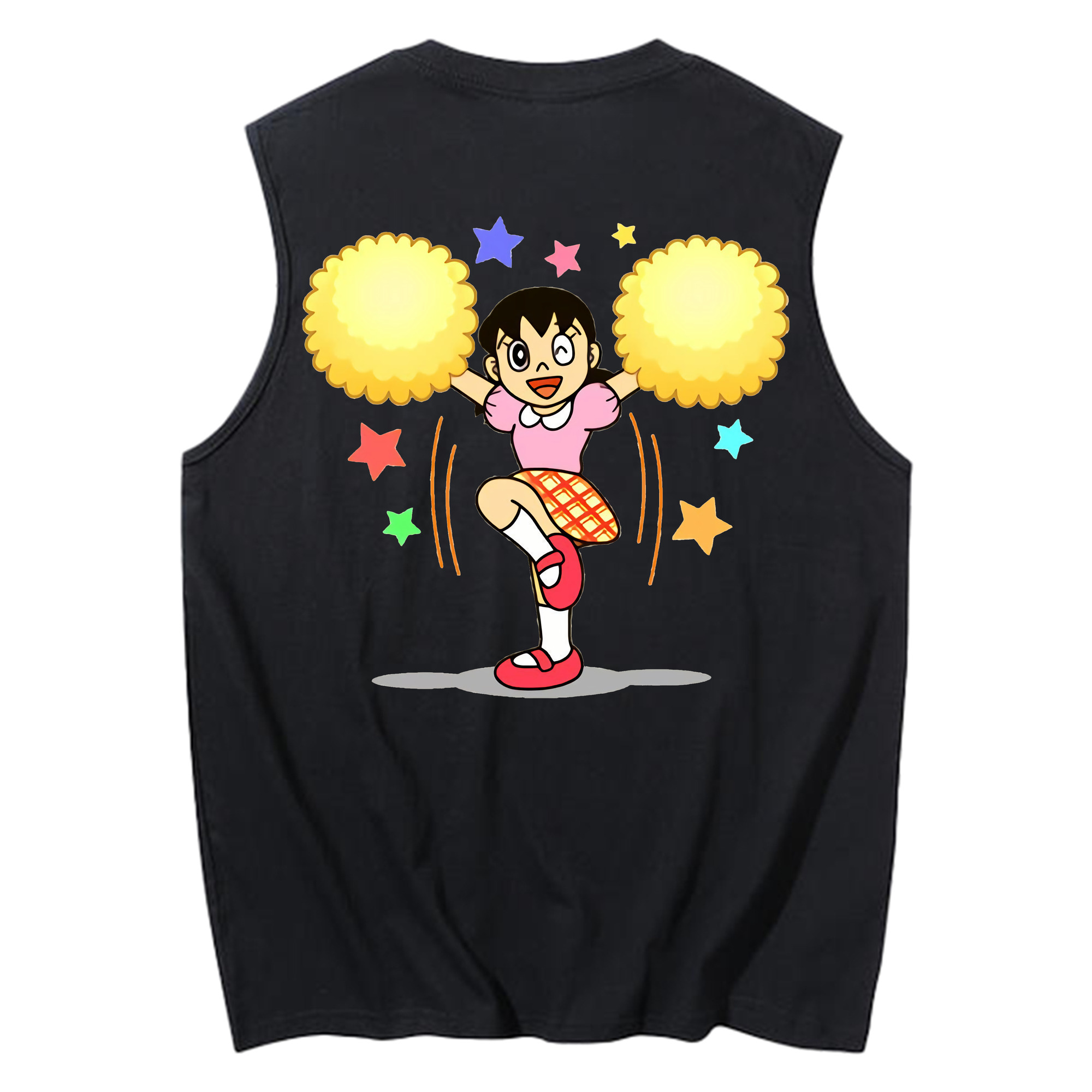 （画像用） ドラえもん みなもと しずか Doraemon Shizuka Minamoto コットン100％タンクトップ（背面プリント）