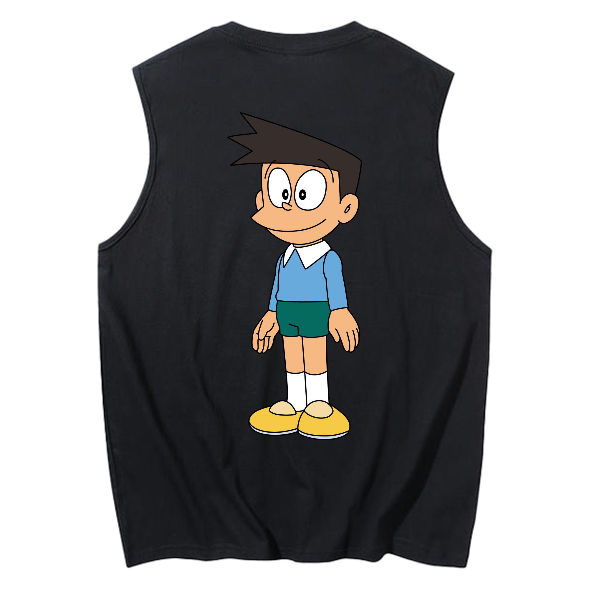 （画像用） ドラえもん 骨川 スネ夫 Doraemon Honekawa Suneo コットン100％タンクトップ（背面プリント）