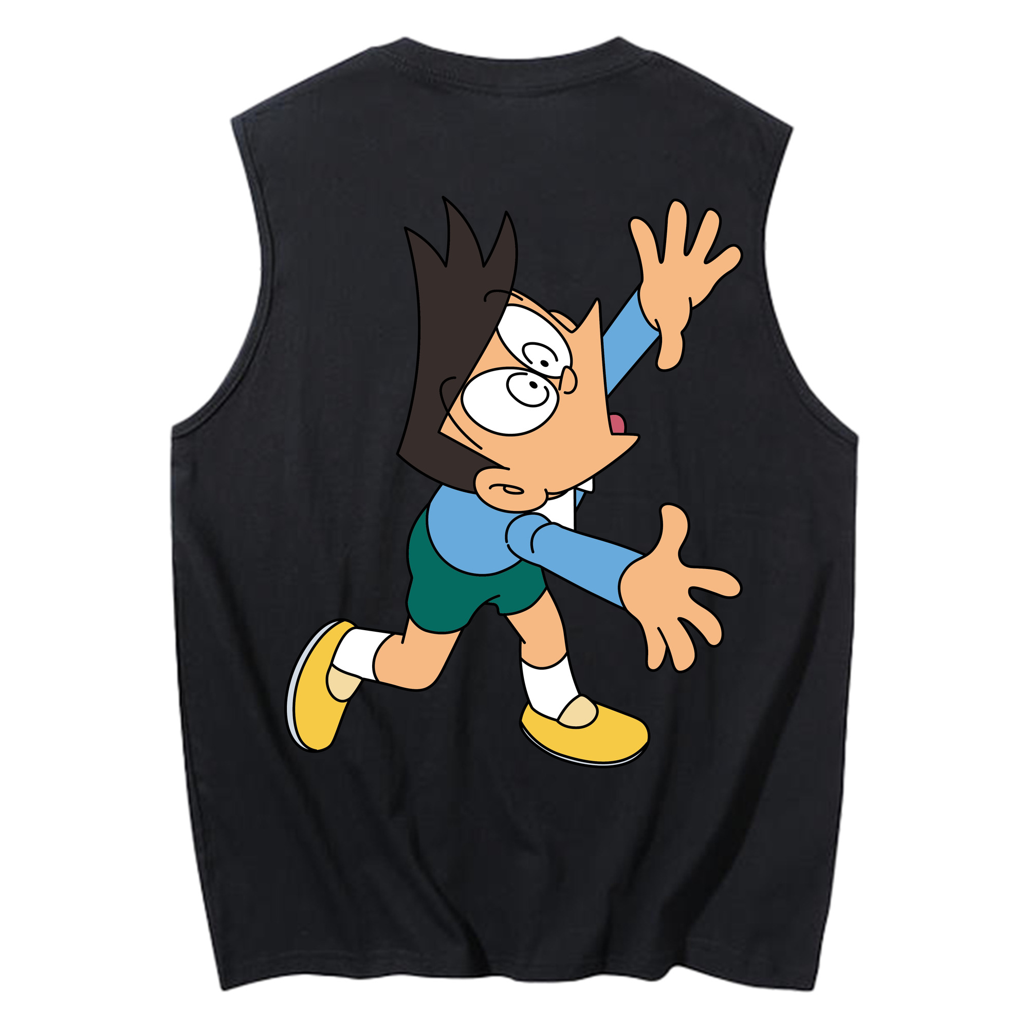 （画像用） ドラえもん 骨川 スネ夫 Doraemon Honekawa Suneo コットン100％タンクトップ（背面プリント）