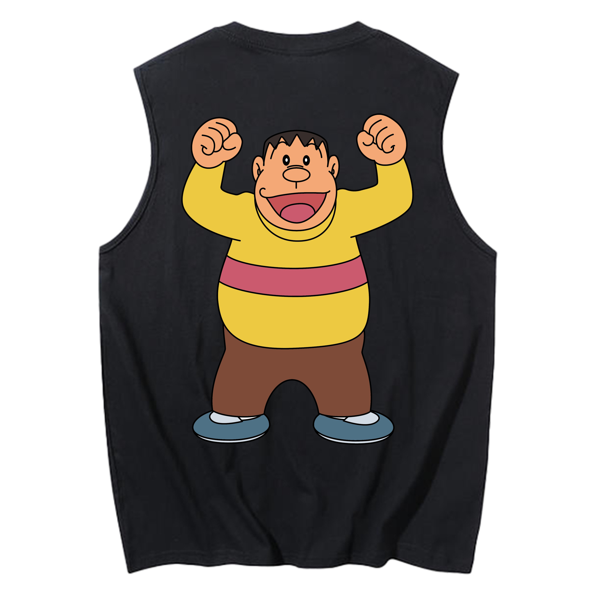 （画像用） ドラえもん 剛田武 Doraemon Gouta Takeshi コットン100％タンクトップ（背面プリント）