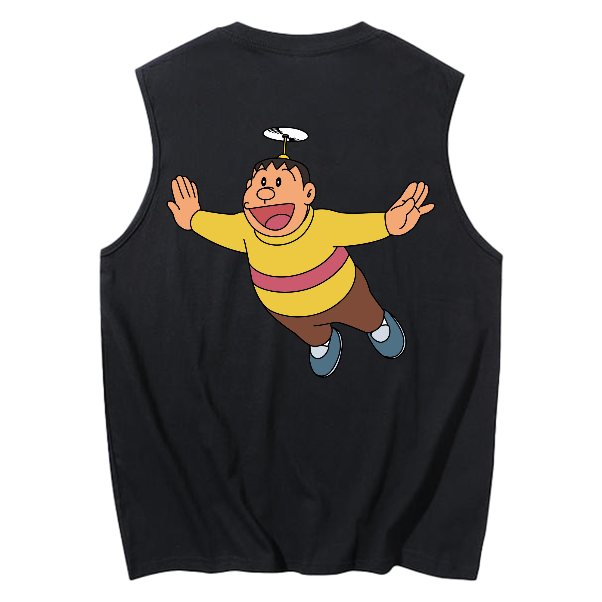 （画像用） ドラえもん 剛田武 Doraemon Gouta Takeshi コットン100％タンクトップ（背面プリント）