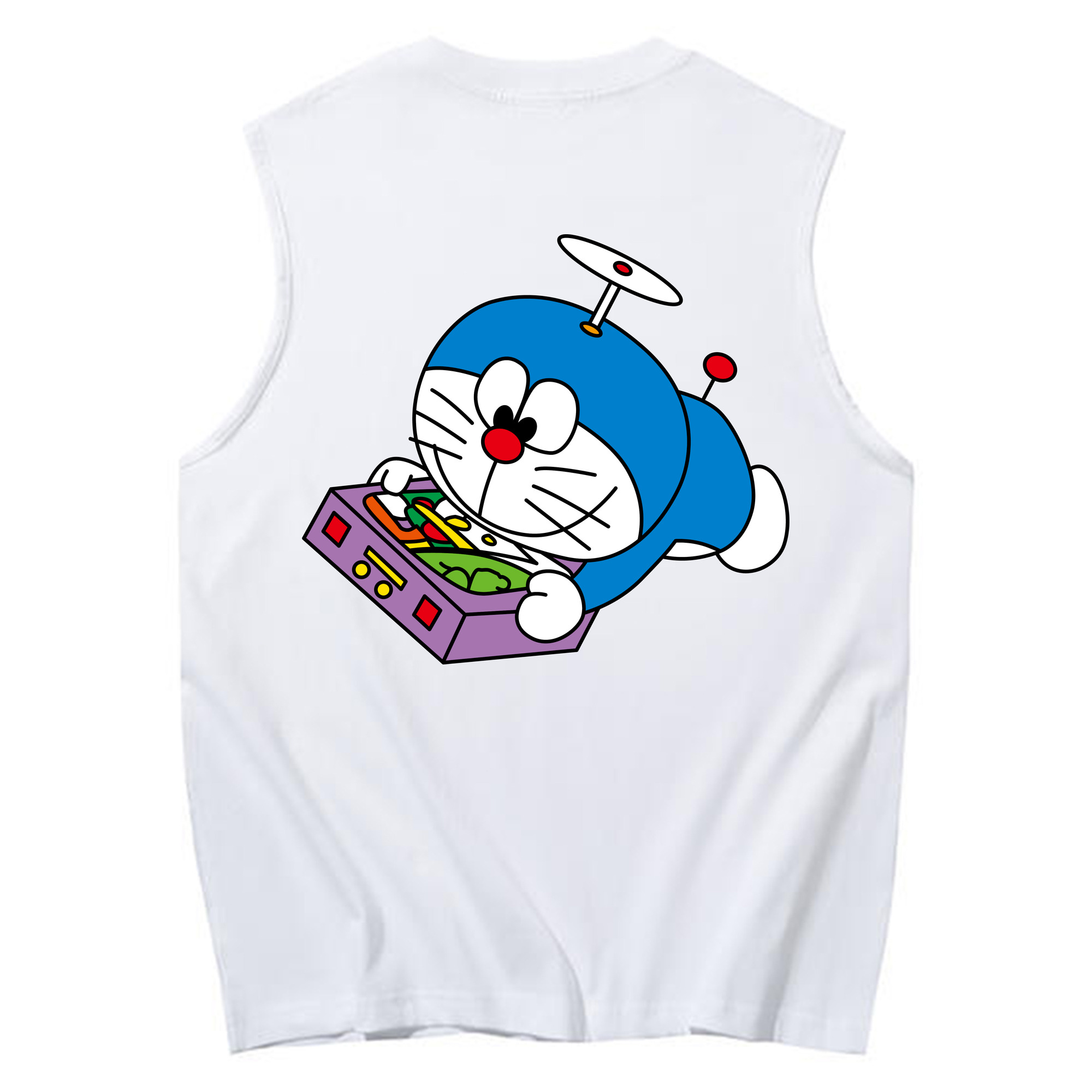 （画像用） ドラえもん Doraemon コットン100％タンクトップ（背面プリント）