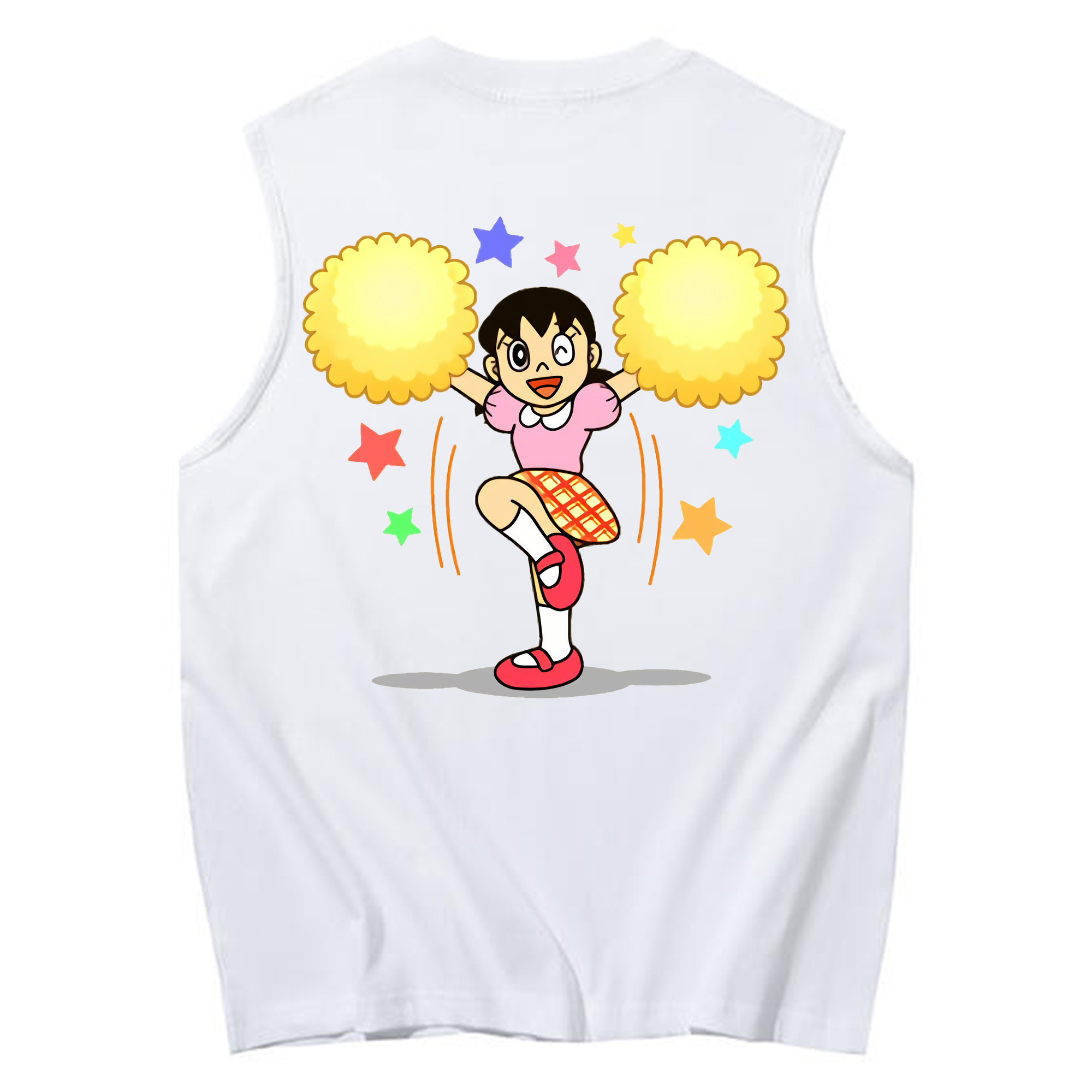 （画像用） ドラえもん みなもと しずか Doraemon Shizuka Minamoto コットン100％タンクトップ（背面プリント）