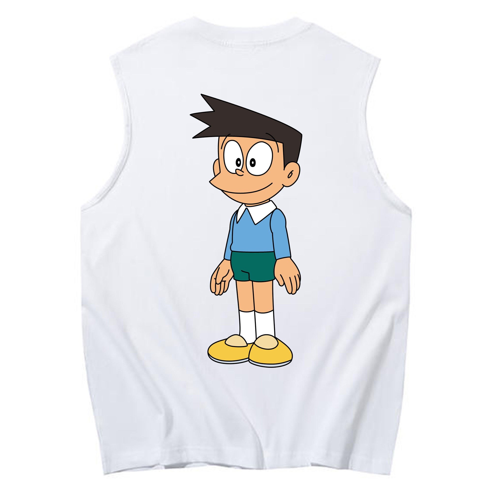 （画像用） ドラえもん 骨川 スネ夫 Doraemon Honekawa Suneo コットン100％タンクトップ（背面プリント）