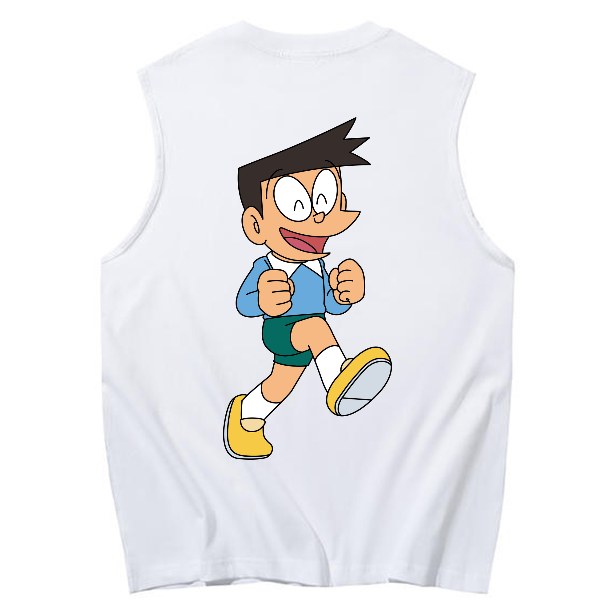 （画像用） ドラえもん 骨川 スネ夫 Doraemon Honekawa Suneo コットン100％タンクトップ（背面プリント）