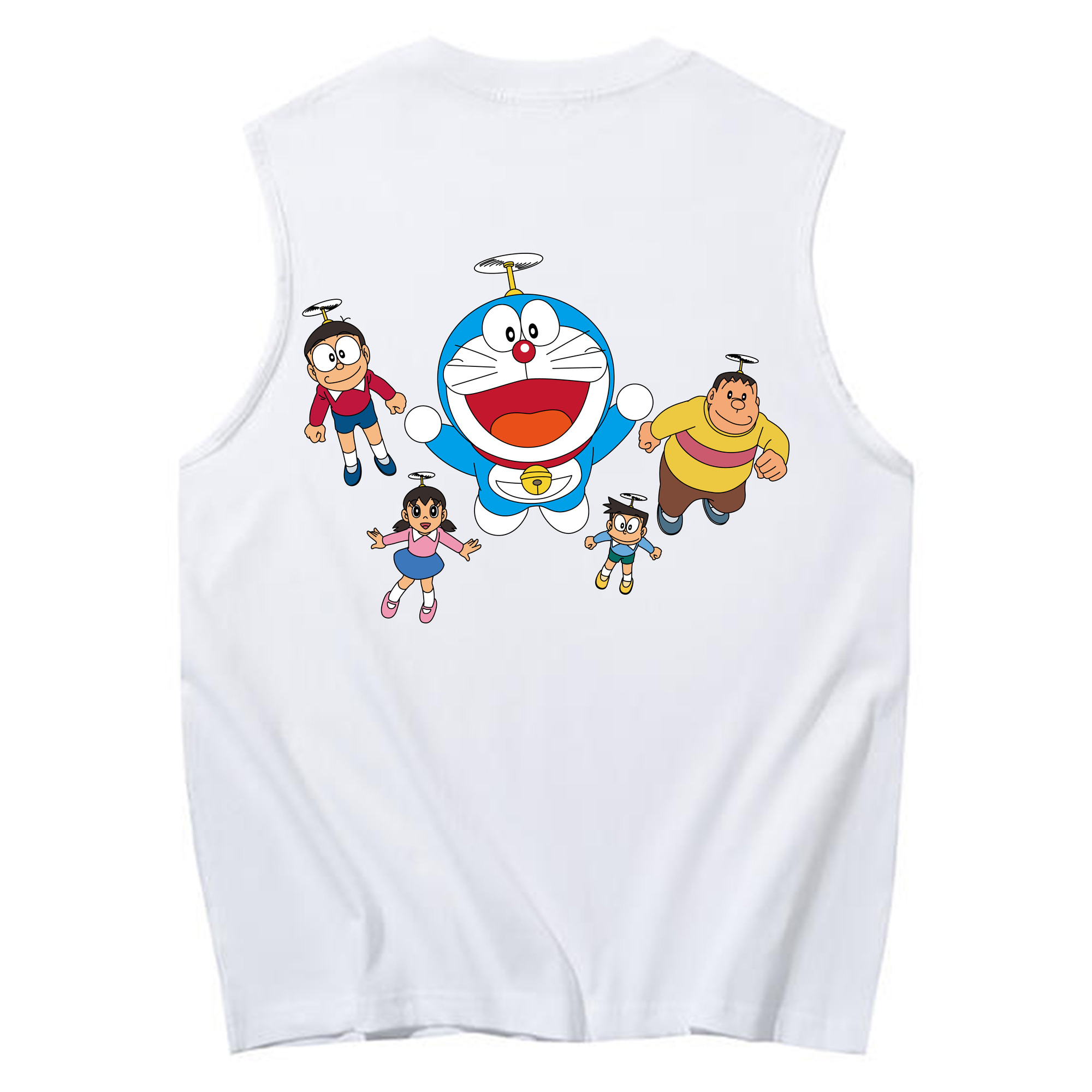 （画像用） ドラえもん 骨川 スネ夫 Doraemon Honekawa Suneo コットン100％タンクトップ（背面プリント）