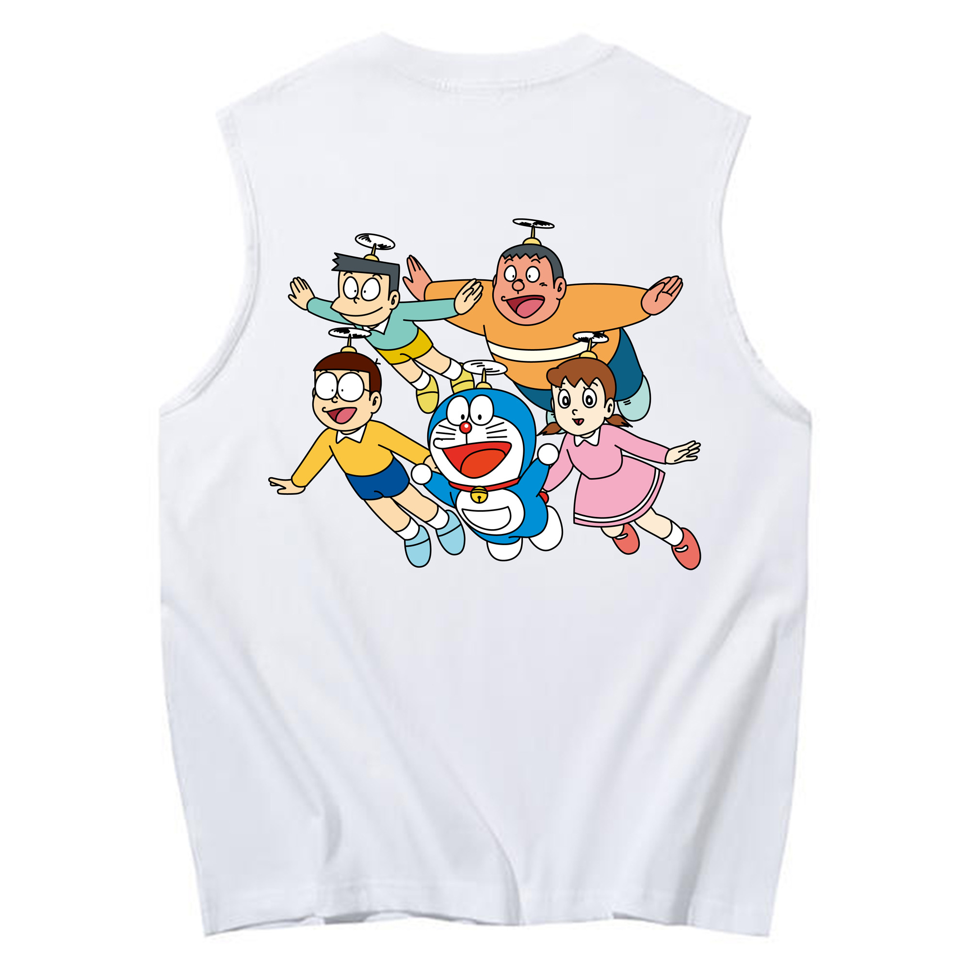 （画像用） ドラえもん 骨川 スネ夫 Doraemon Honekawa Suneo コットン100％タンクトップ（背面プリント）