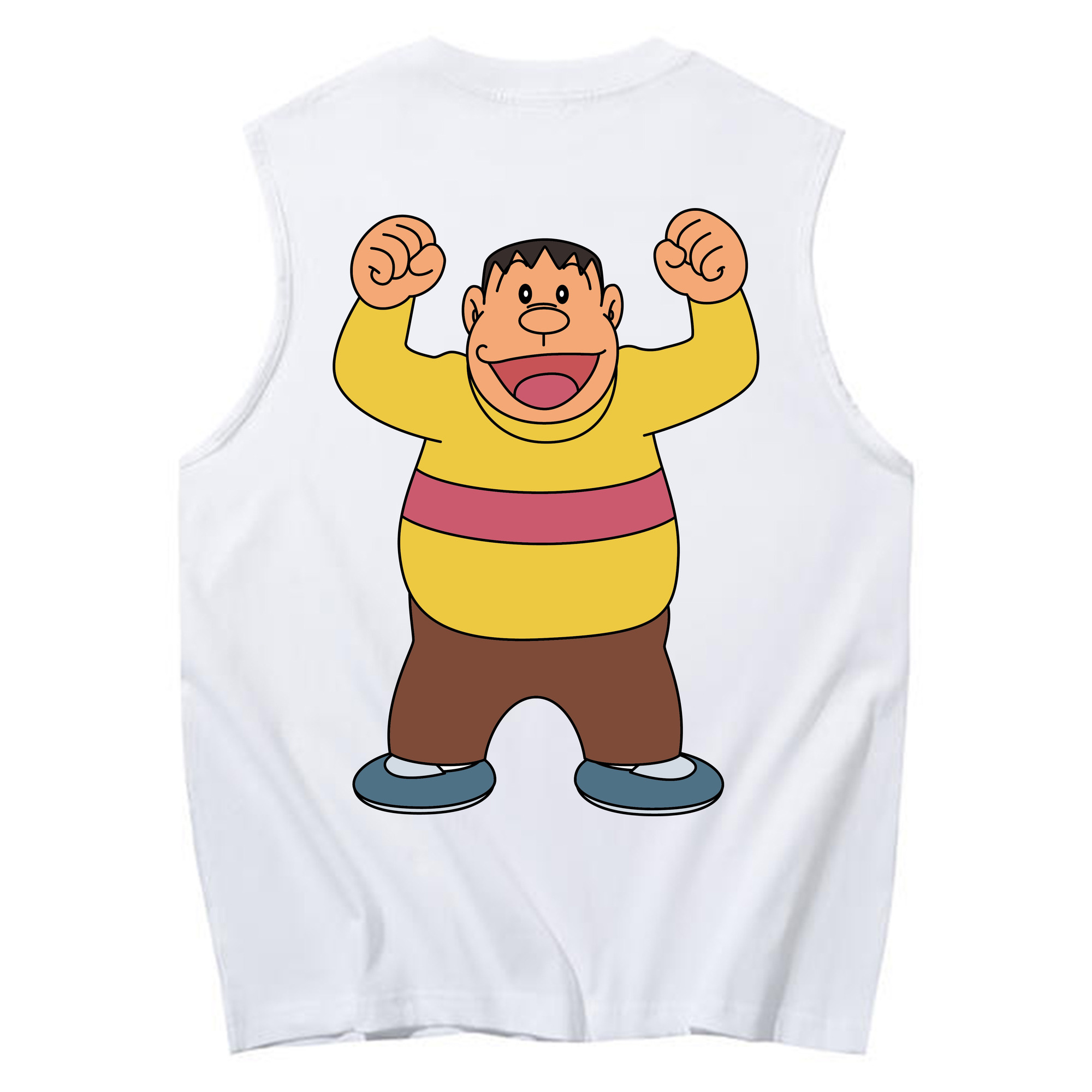 （画像用） ドラえもん 剛田武 Doraemon Gouta Takeshi コットン100％タンクトップ（背面プリント）