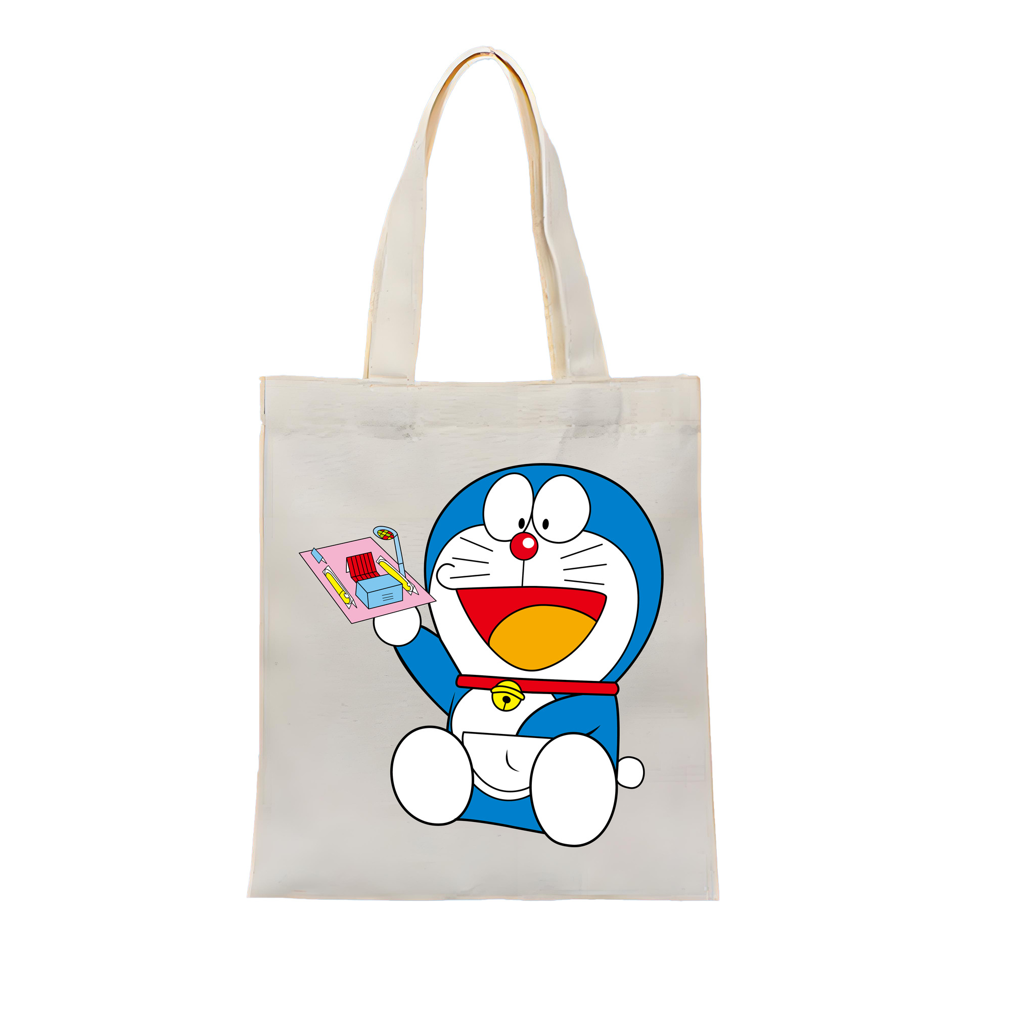 （画像用） ドラえもん Doraemon 縦型キャンバス生地手提げバッグ　トートバッグ