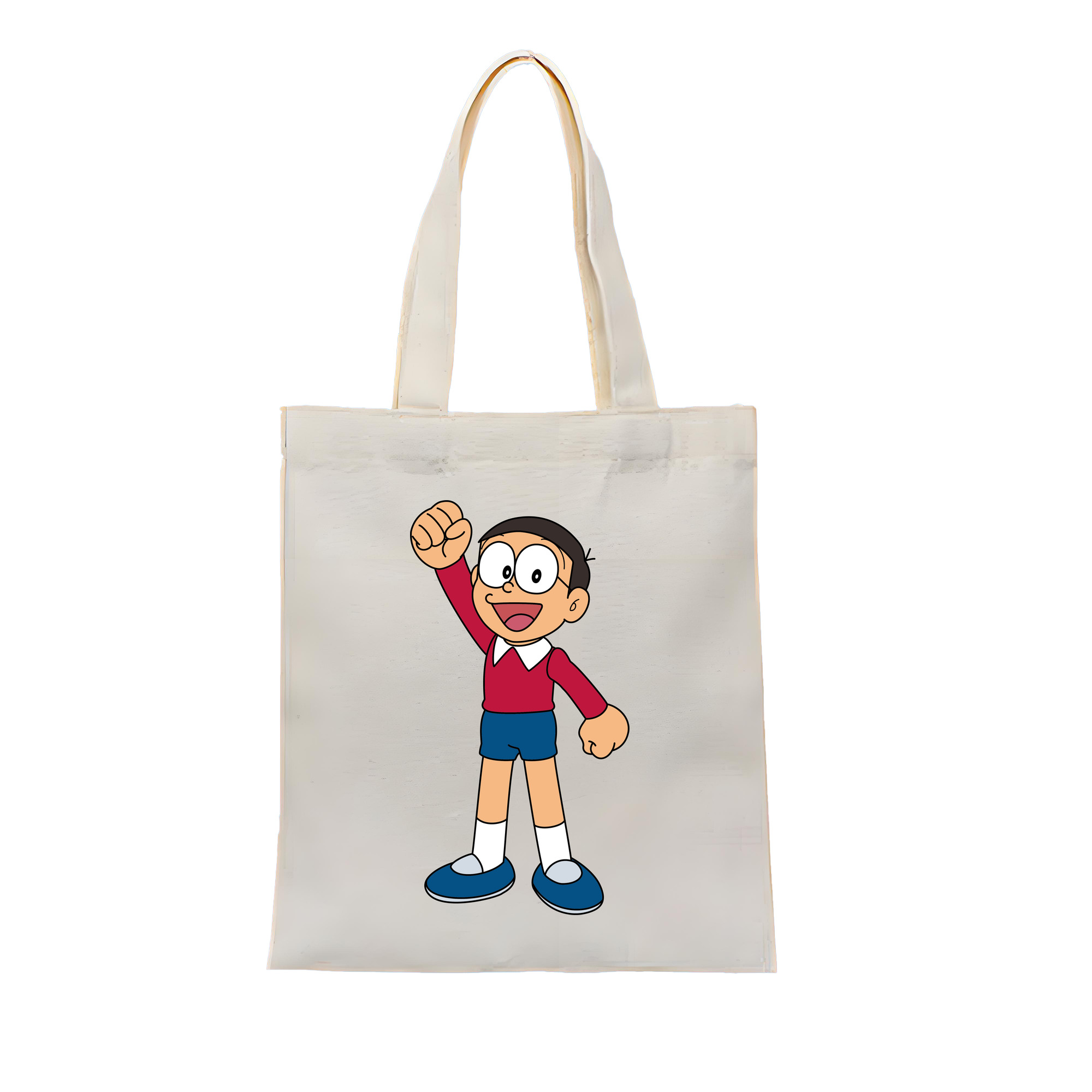 （画像用） ドラえもん 野比 のび太 Doraemon Nobita Nobi 縦型キャンバス生地手提げバッグ　トートバッグ