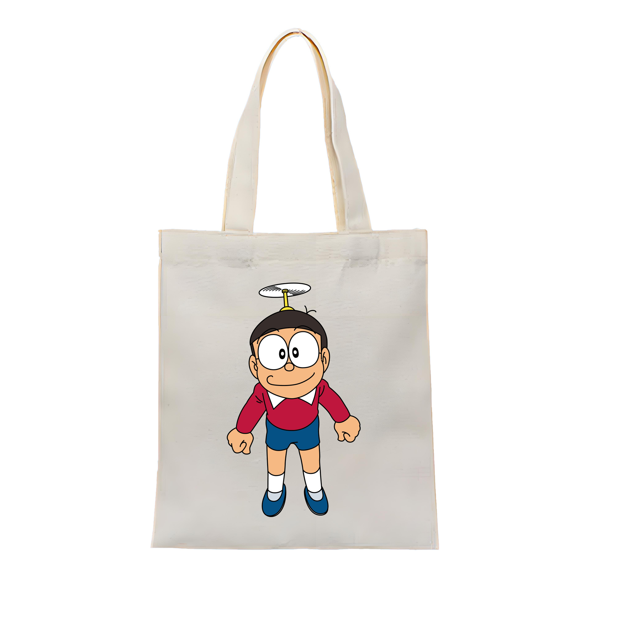 （画像用） ドラえもん 野比 のび太 Doraemon Nobita Nobi 縦型キャンバス生地手提げバッグ　トートバッグ