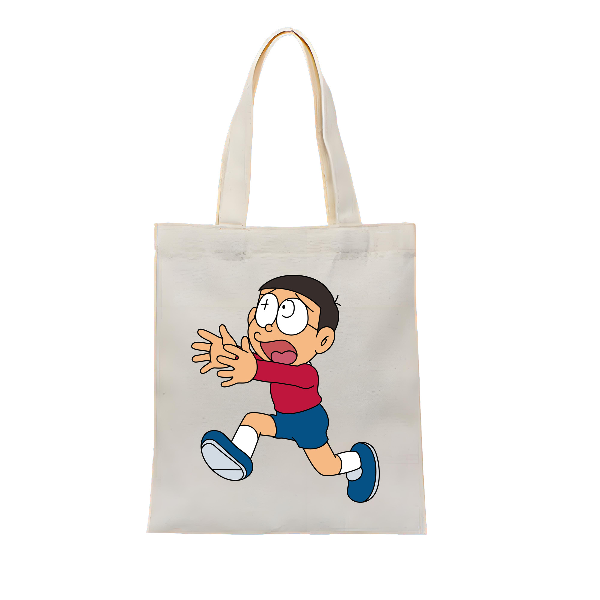 （画像用） ドラえもん 野比 のび太 Doraemon Nobita Nobi 縦型キャンバス生地手提げバッグ　トートバッグ
