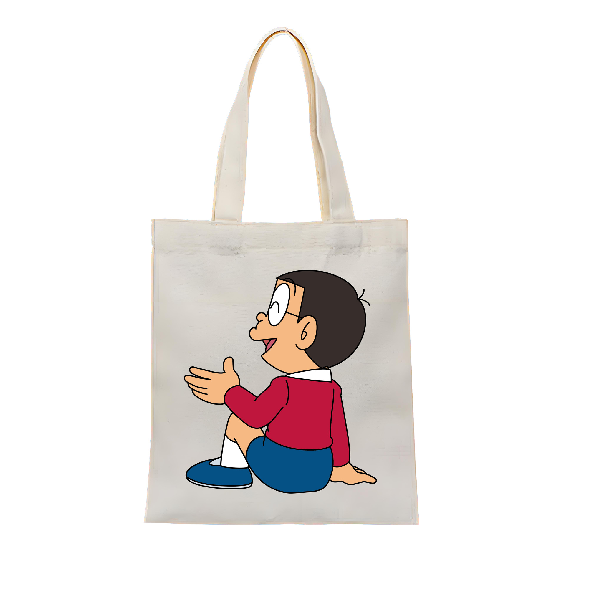 （画像用） ドラえもん 野比 のび太 Doraemon Nobita Nobi 縦型キャンバス生地手提げバッグ　トートバッグ