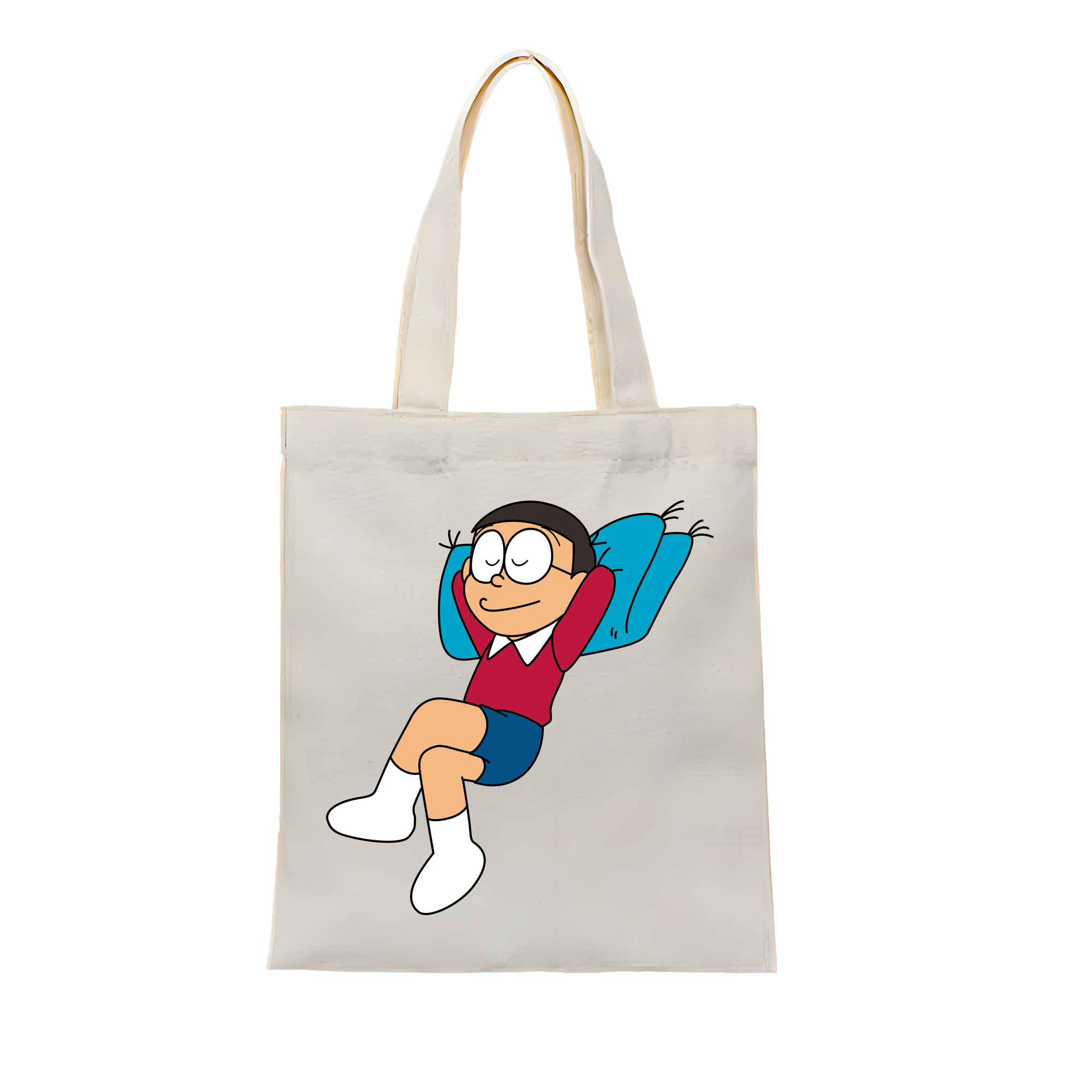 （画像用） ドラえもん 野比 のび太 Doraemon Nobita Nobi 縦型キャンバス生地手提げバッグ　トートバッグ