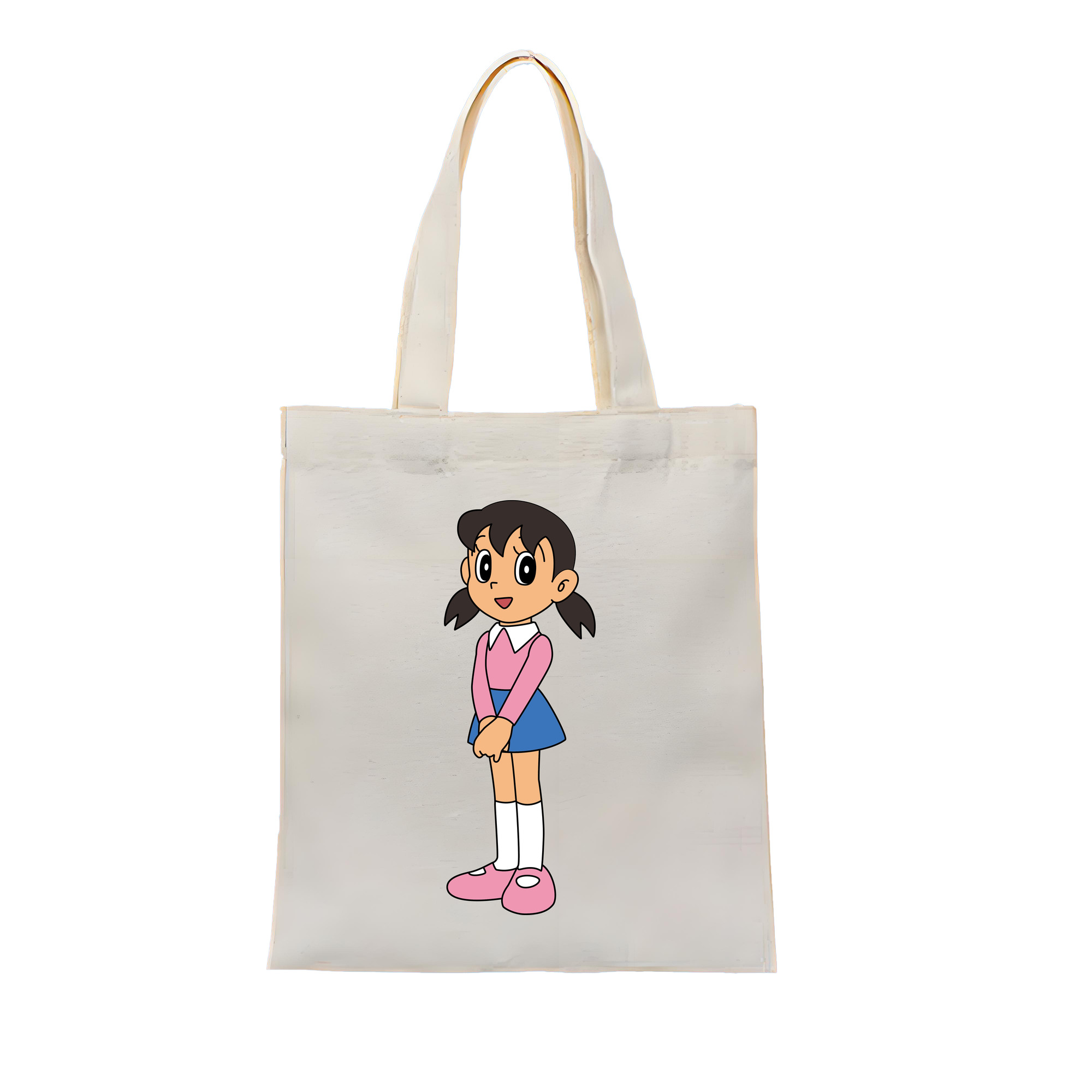 （画像用） ドラえもん みなもと しずか Doraemon Shizuka Minamoto 縦型キャンバス生地手提げバッグ　トートバッグ