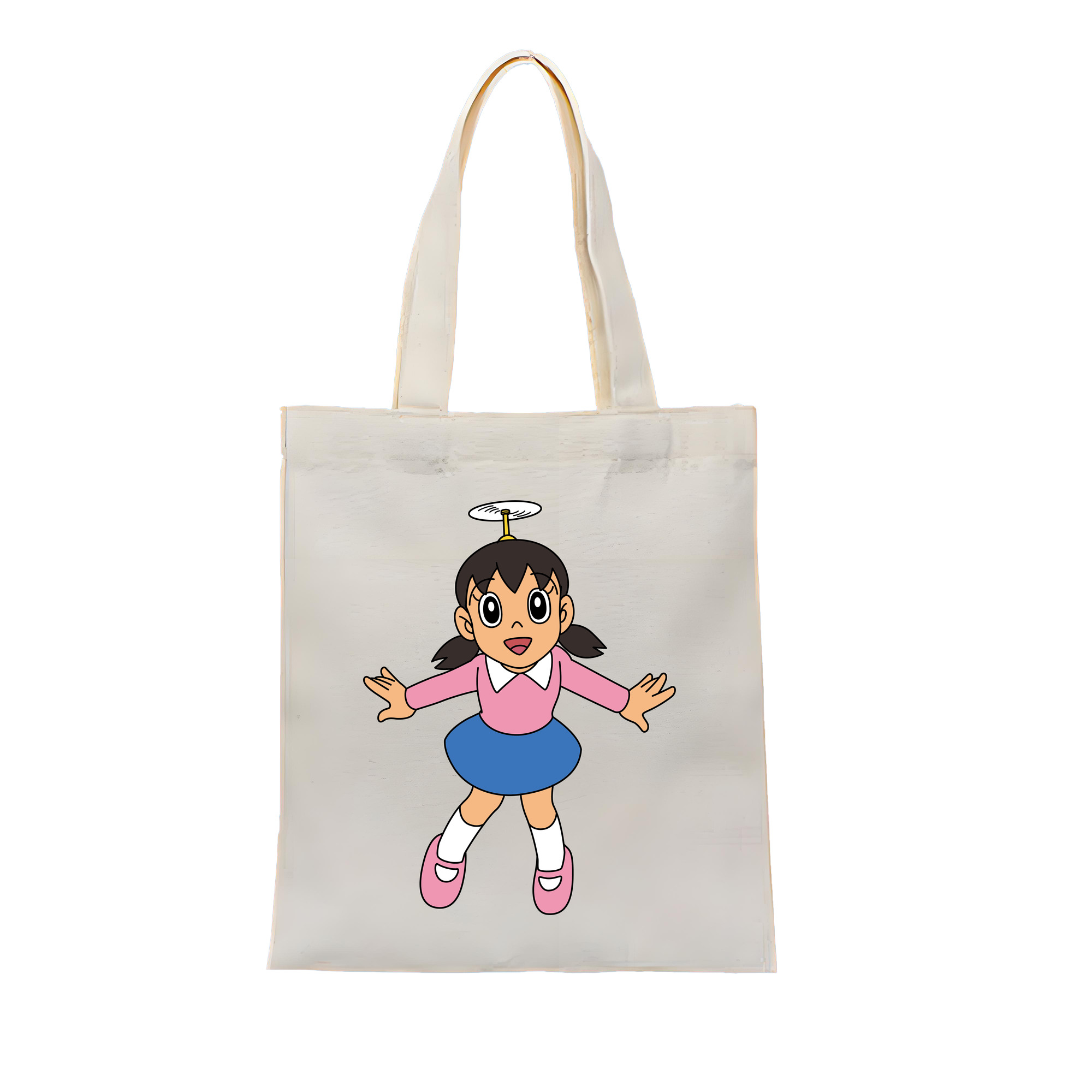 （画像用） ドラえもん みなもと しずか Doraemon Shizuka Minamoto 縦型キャンバス生地手提げバッグ　トートバッグ