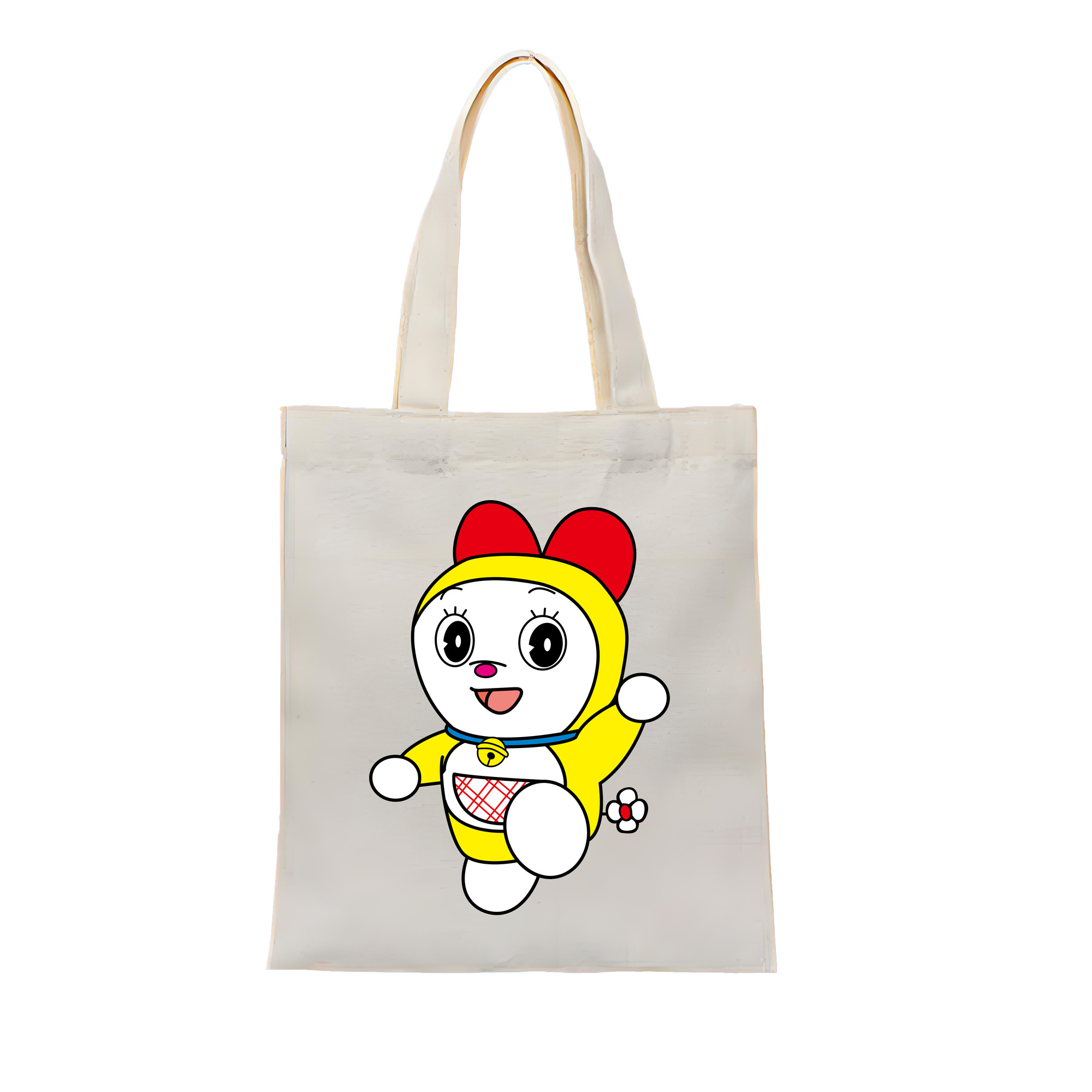 （画像用） ドラえもん ドラミ Doraemon Dorami 縦型キャンバス生地手提げバッグ　トートバッグ