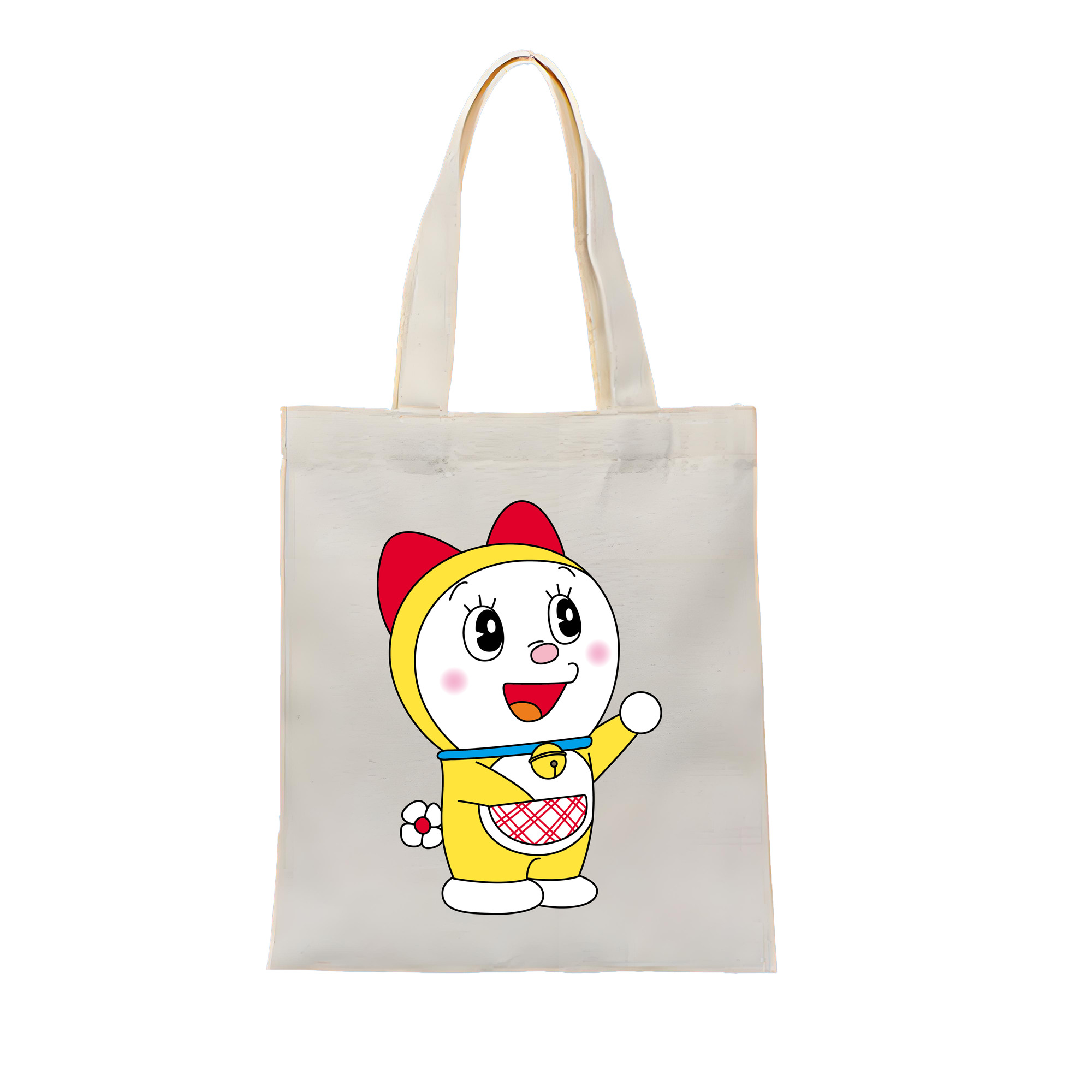（画像用） ドラえもん ドラミ Doraemon Dorami 縦型キャンバス生地手提げバッグ　トートバッグ