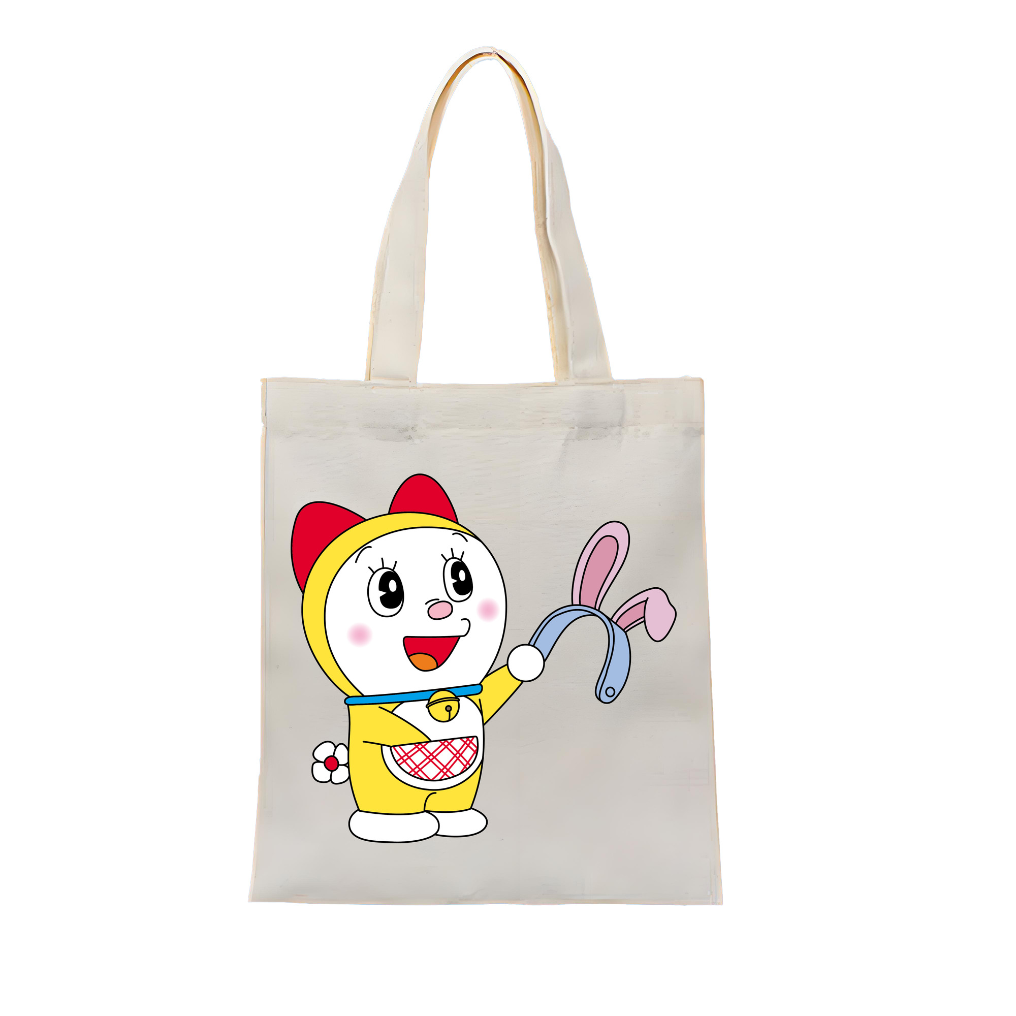 （画像用） ドラえもん ドラミ Doraemon Dorami 縦型キャンバス生地手提げバッグ　トートバッグ
