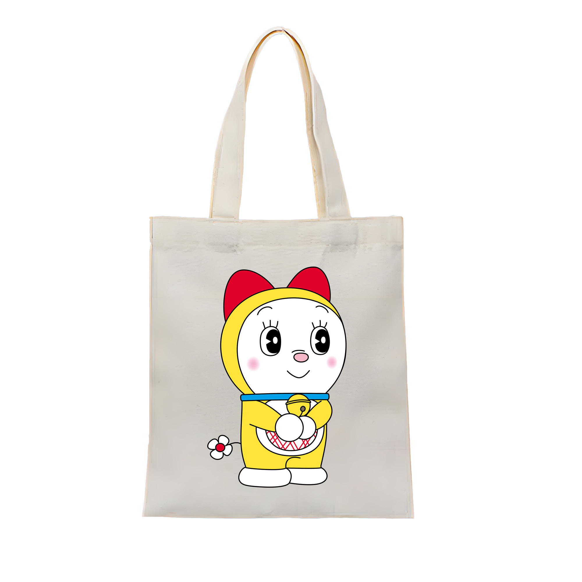 （画像用） ドラえもん ドラミ Doraemon Dorami 縦型キャンバス生地手提げバッグ　トートバッグ