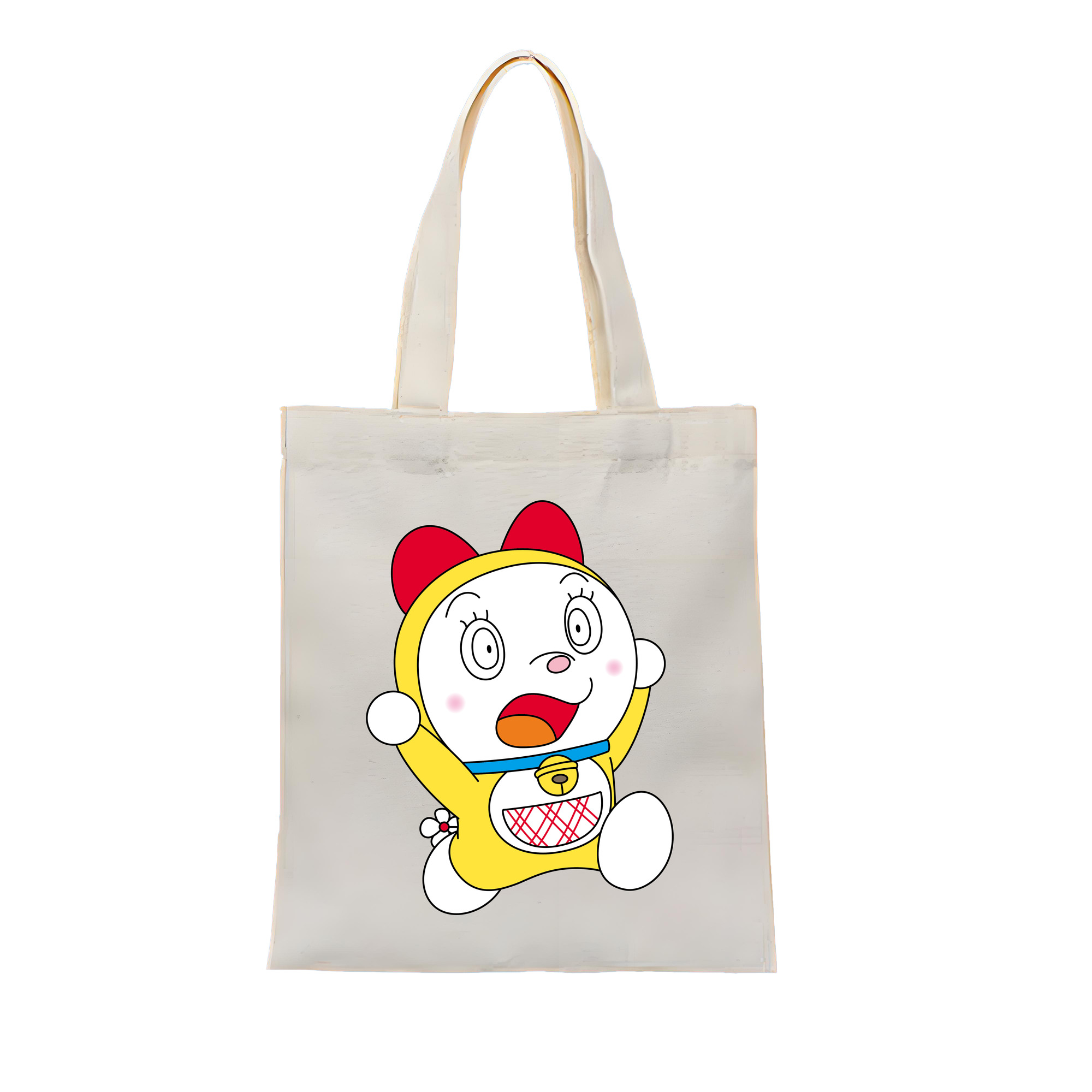 （画像用） ドラえもん ドラミ Doraemon Dorami 縦型キャンバス生地手提げバッグ　トートバッグ