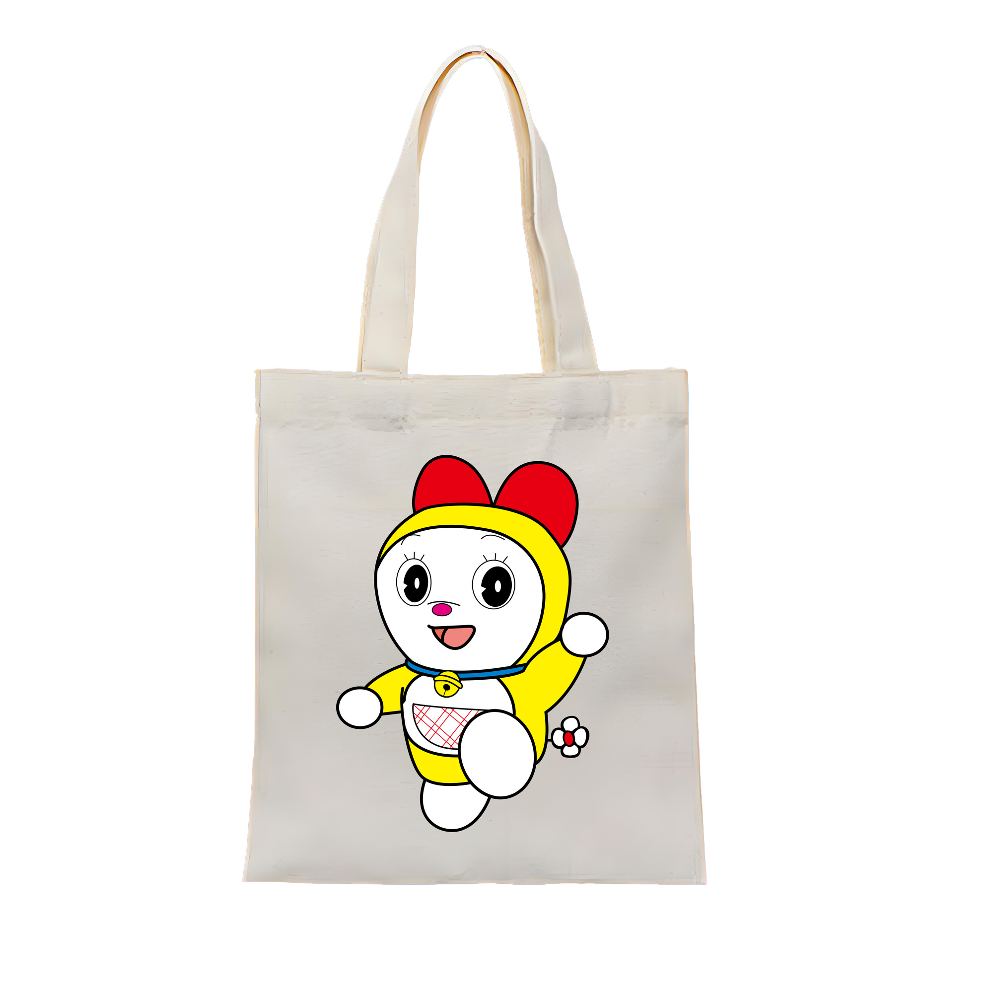 （画像用） ドラえもん ドラミ Doraemon Dorami 縦型キャンバス生地手提げバッグ　トートバッグ