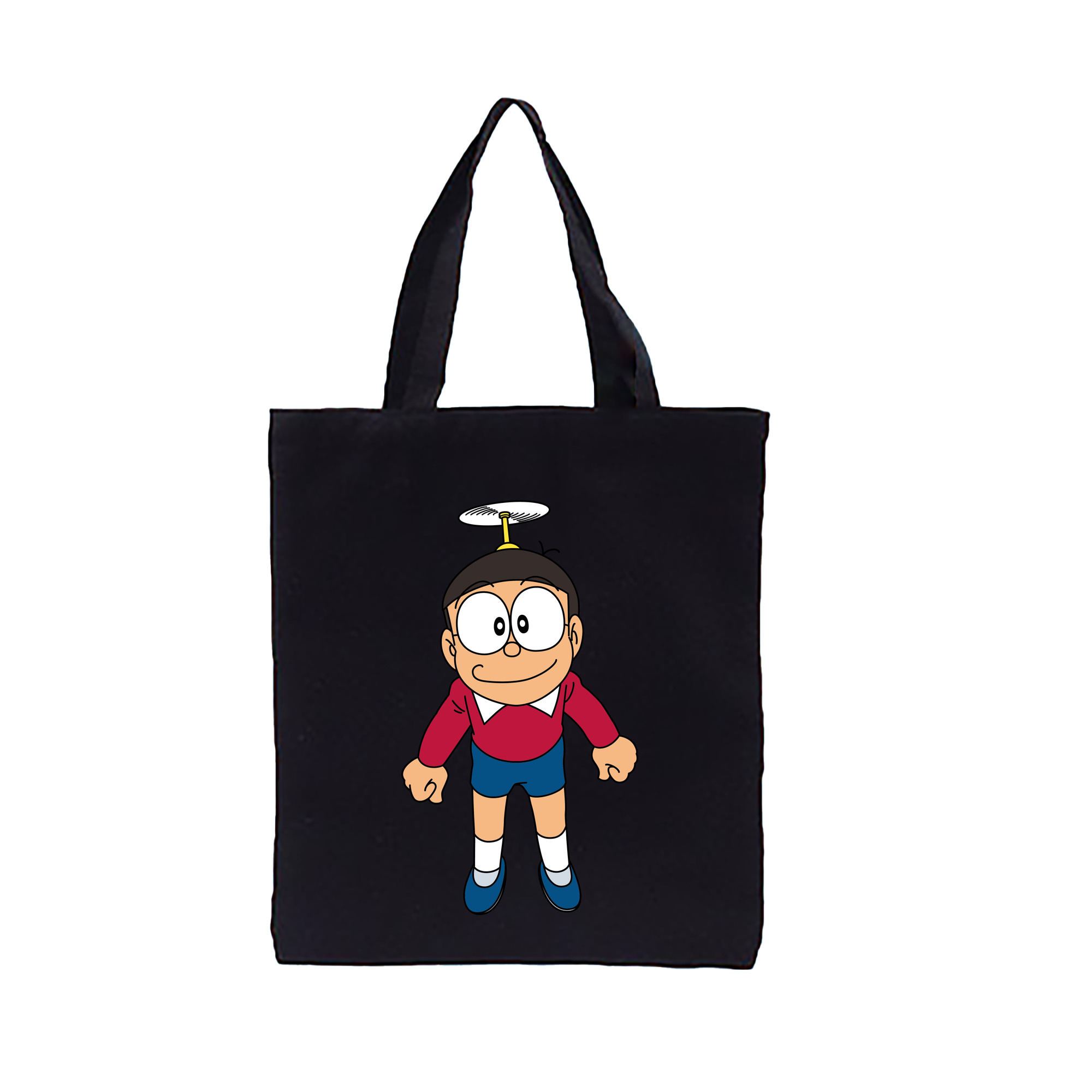 （画像用） ドラえもん 野比 のび太 Doraemon Nobita Nobi 縦型キャンバス生地手提げバッグ　トートバッグ