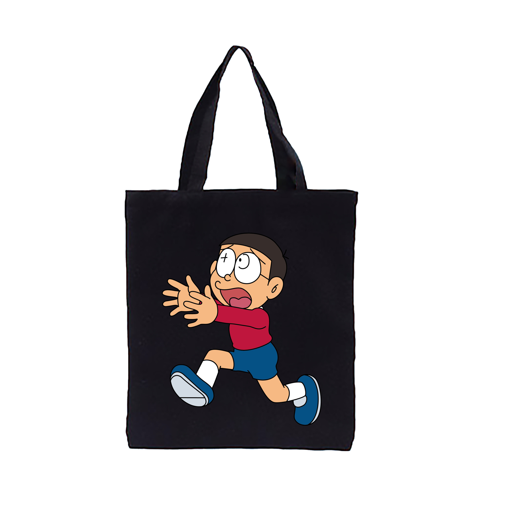 （画像用） ドラえもん 野比 のび太 Doraemon Nobita Nobi 縦型キャンバス生地手提げバッグ　トートバッグ