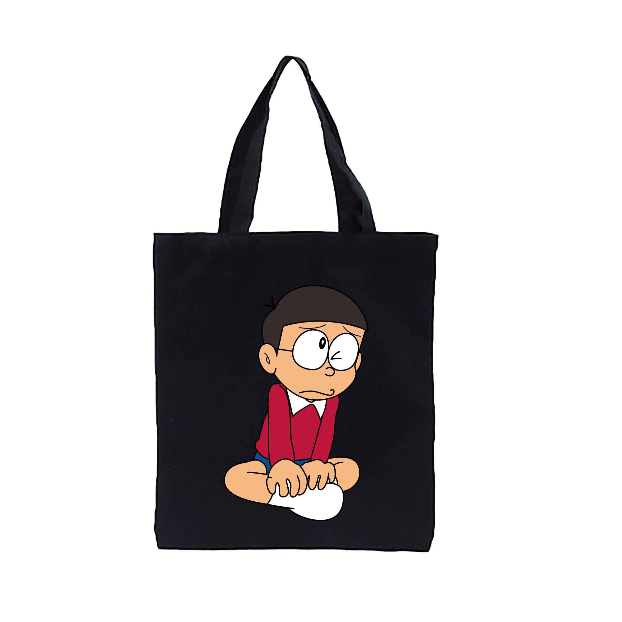 （画像用） ドラえもん 野比 のび太 Doraemon Nobita Nobi 縦型キャンバス生地手提げバッグ　トートバッグ
