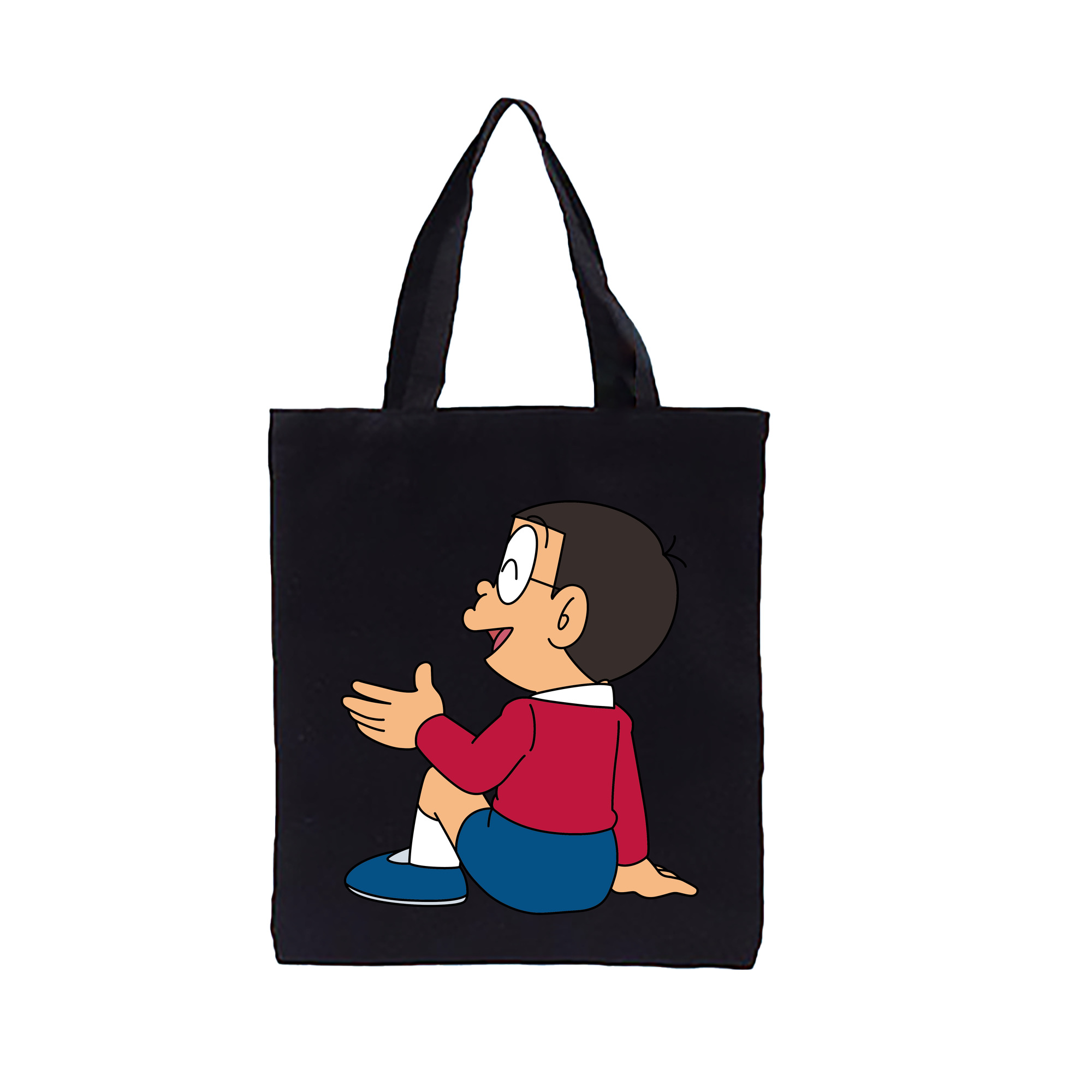 （画像用） ドラえもん 野比 のび太 Doraemon Nobita Nobi 縦型キャンバス生地手提げバッグ　トートバッグ