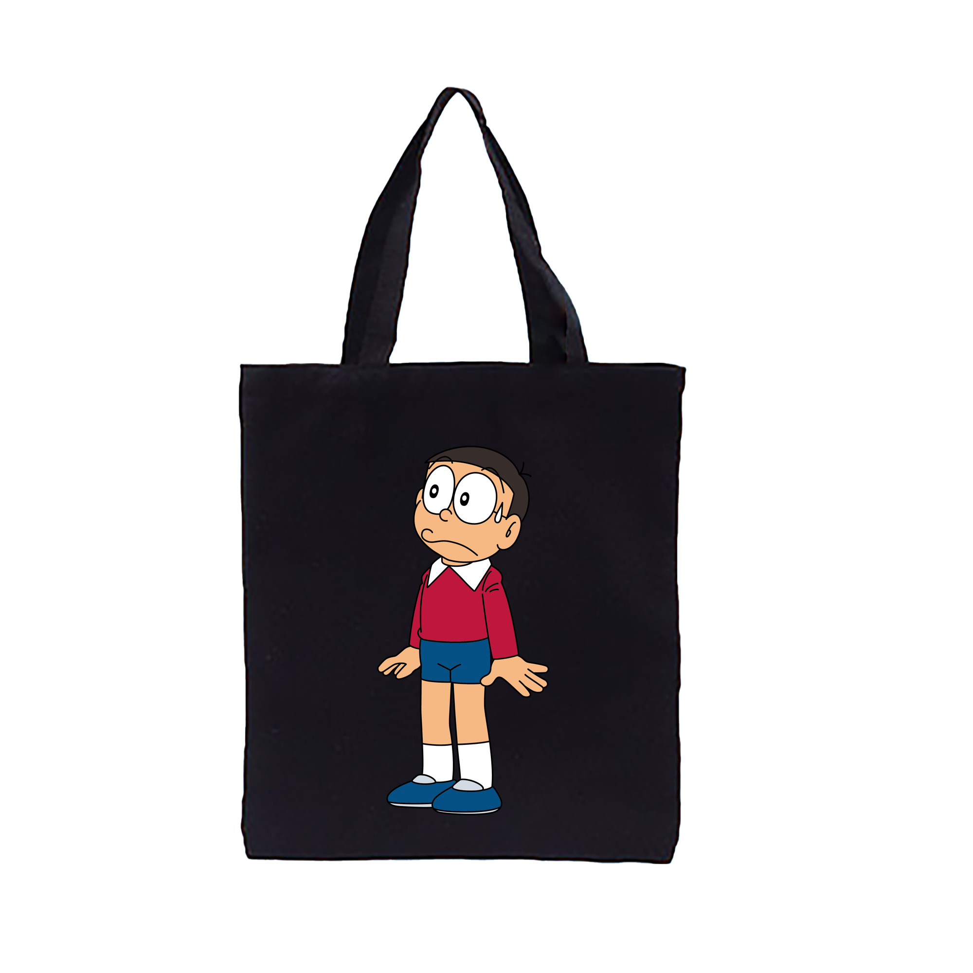 （画像用） ドラえもん 野比 のび太 Doraemon Nobita Nobi 縦型キャンバス生地手提げバッグ　トートバッグ