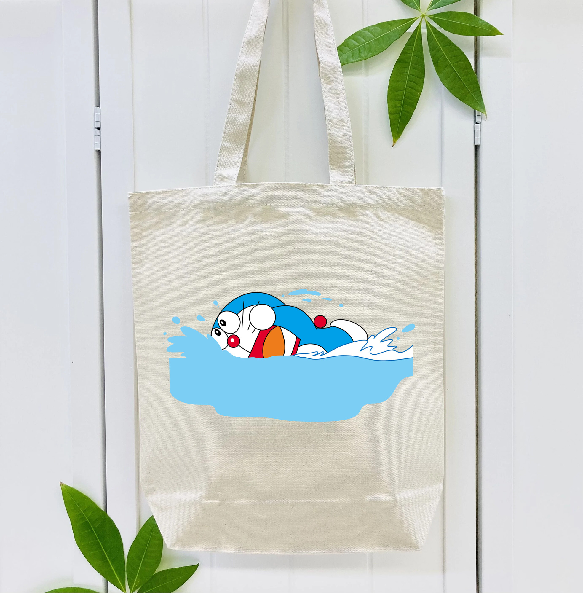 ドラえもん Doraemon 縦型キャンバス生地手提げバッグ　トートバッグ