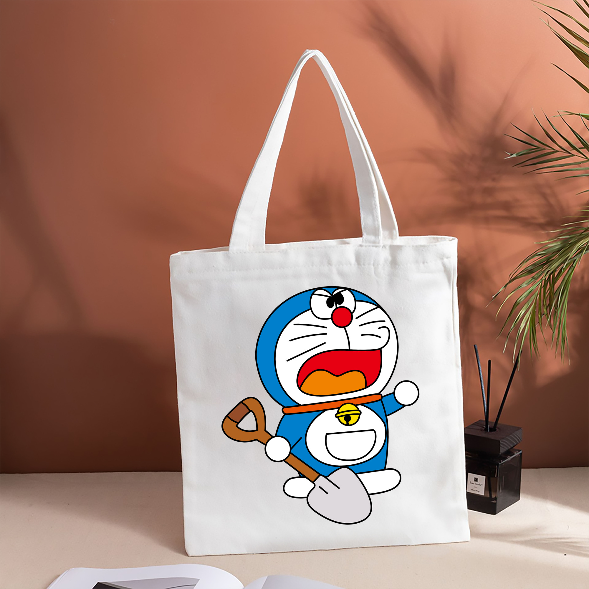 ドラえもん Doraemon 縦型キャンバス生地手提げバッグ　トートバッグ