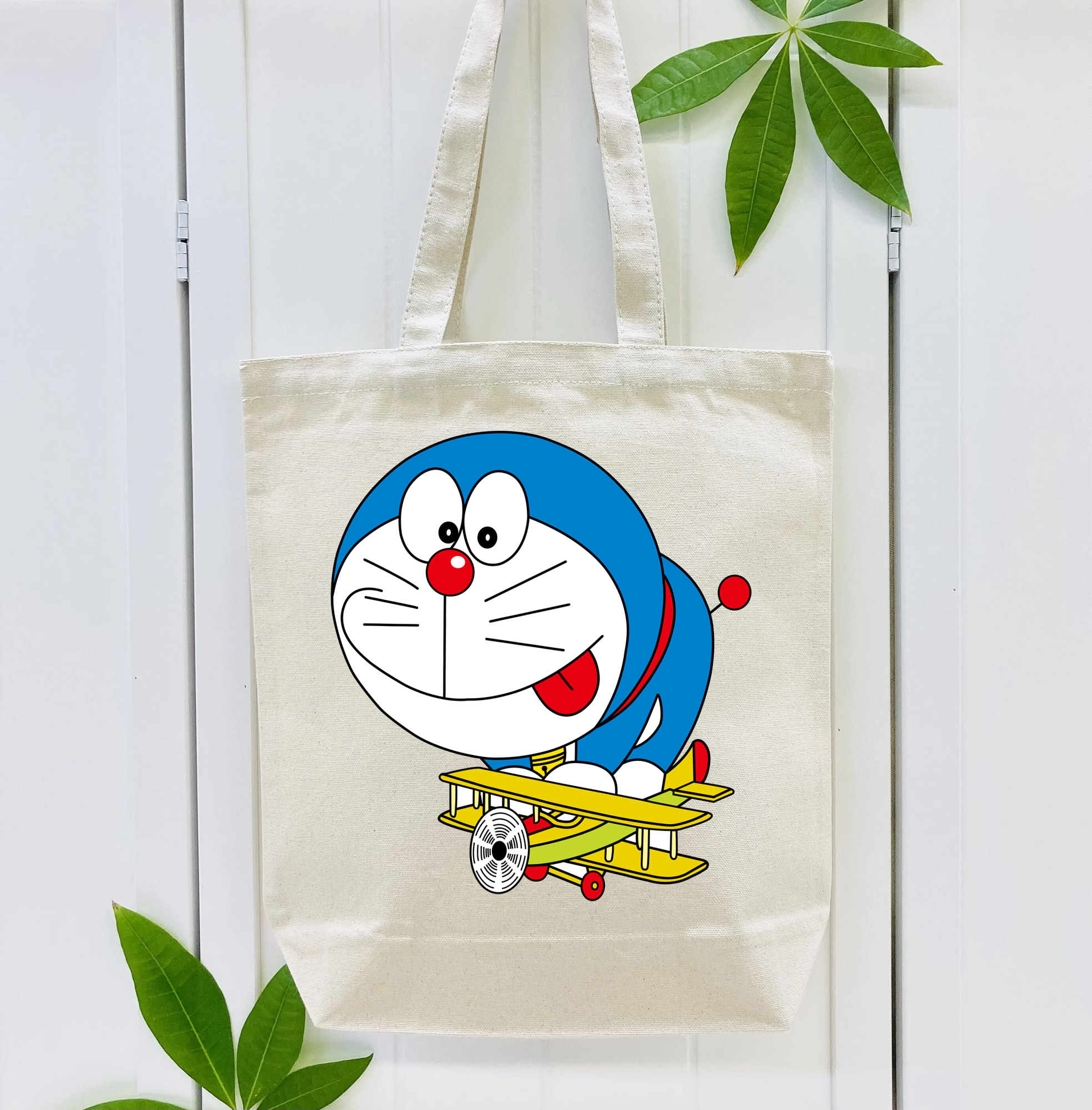 ドラえもん Doraemon 縦型キャンバス生地手提げバッグ　トートバッグ