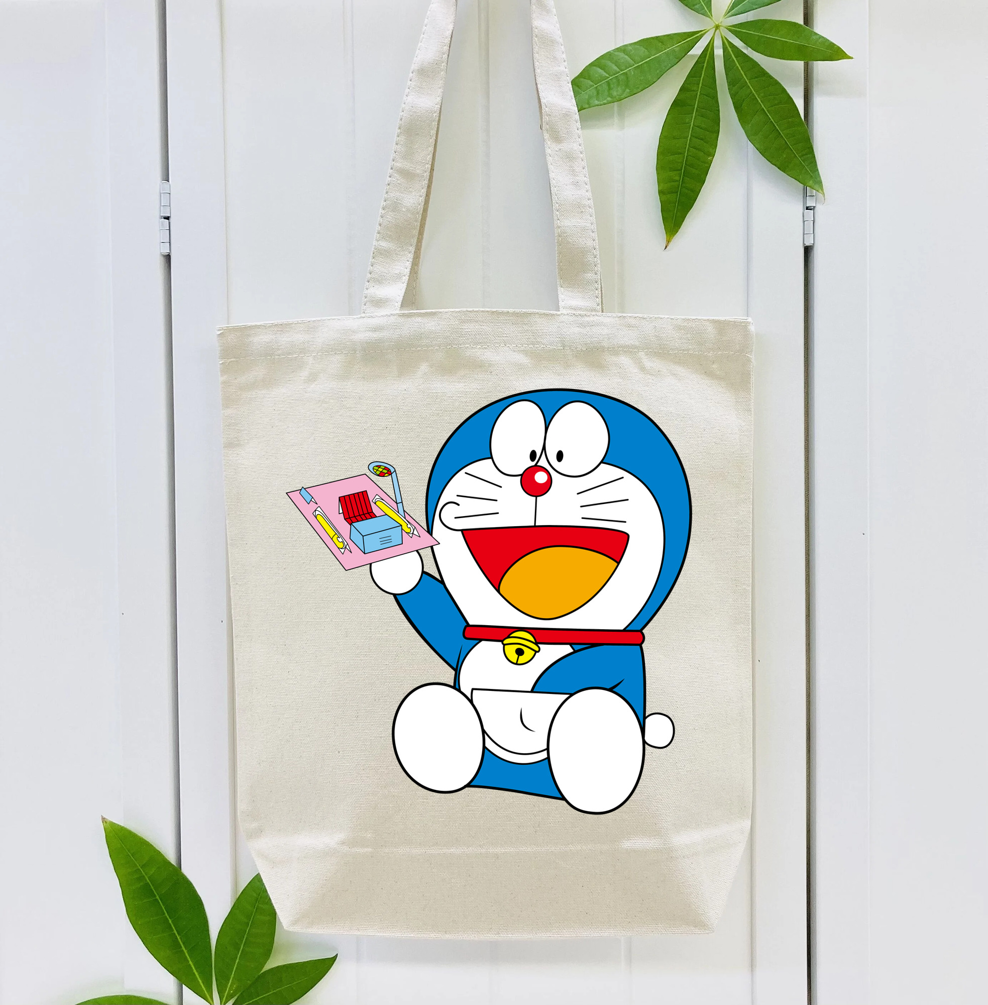 ドラえもん Doraemon 縦型キャンバス生地手提げバッグ　トートバッグ