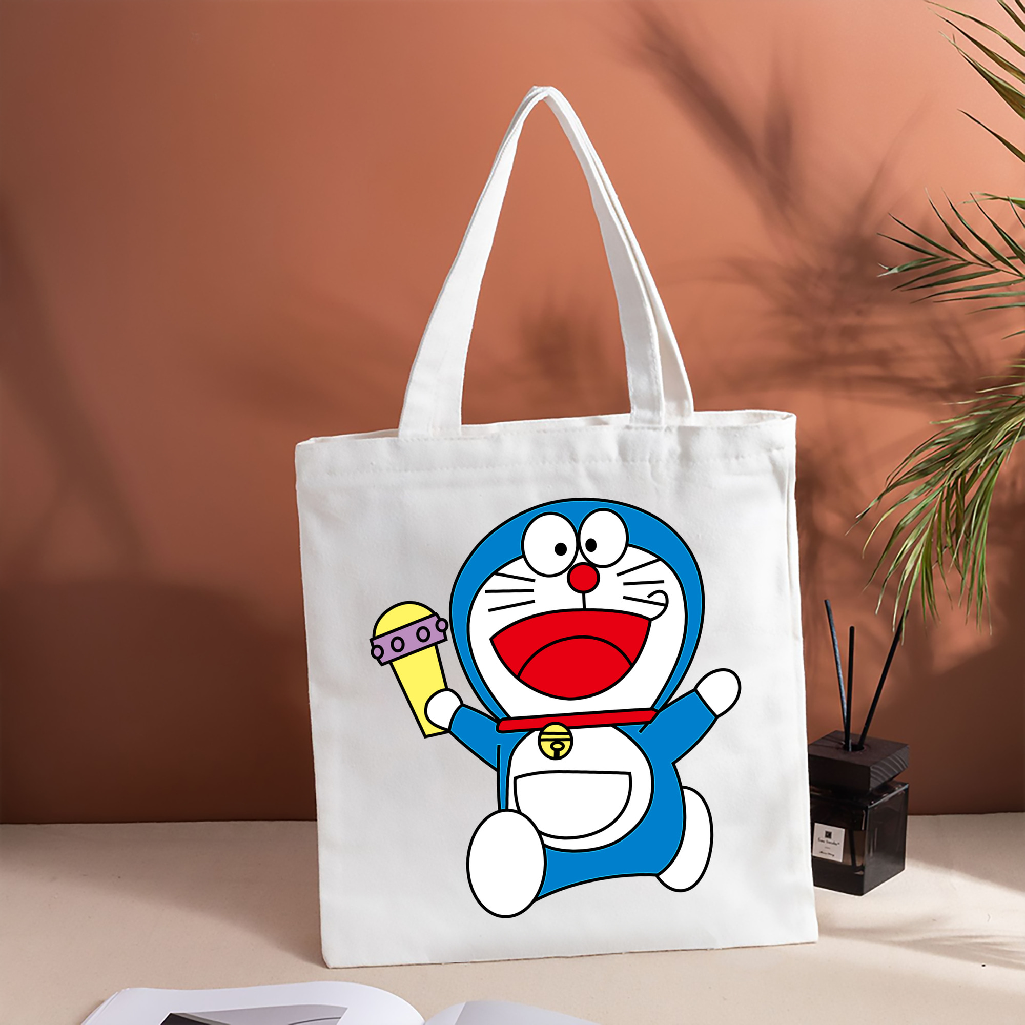 ドラえもん Doraemon 縦型キャンバス生地手提げバッグ　トートバッグ