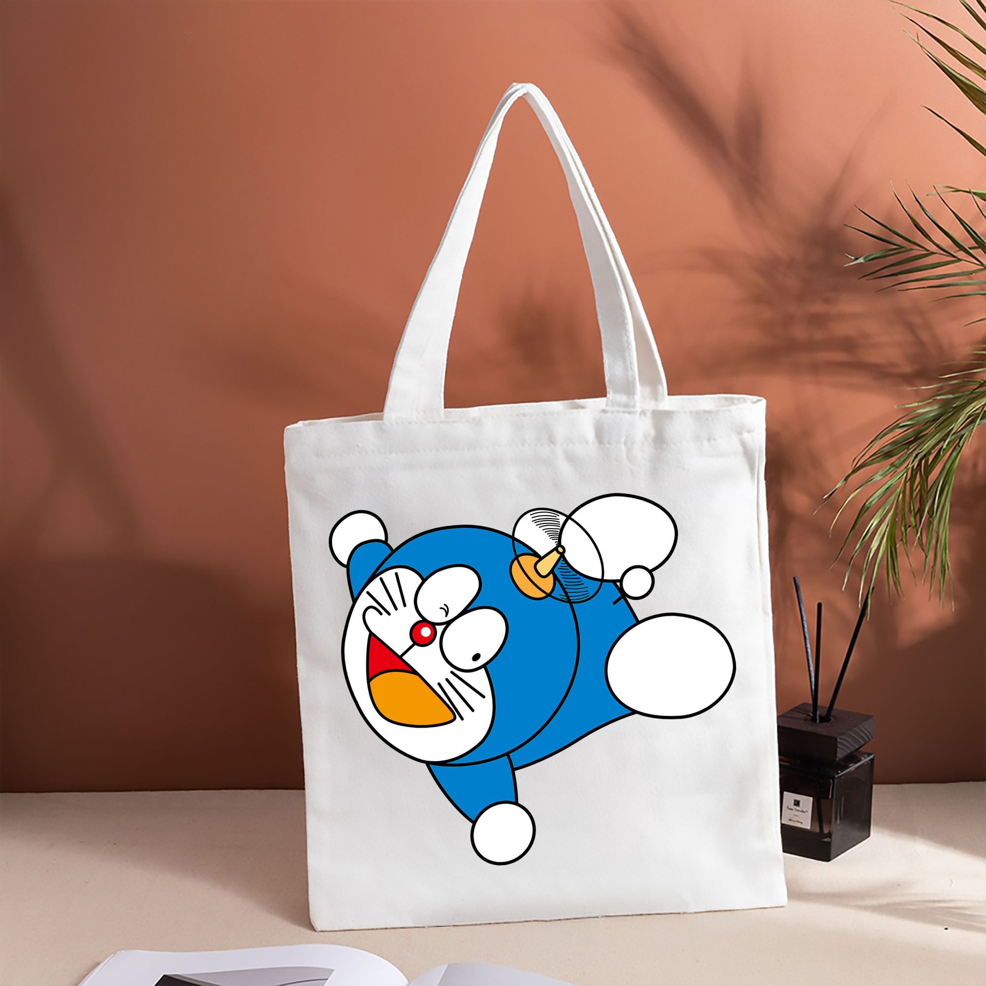 ドラえもん Doraemon 縦型キャンバス生地手提げバッグ　トートバッグ