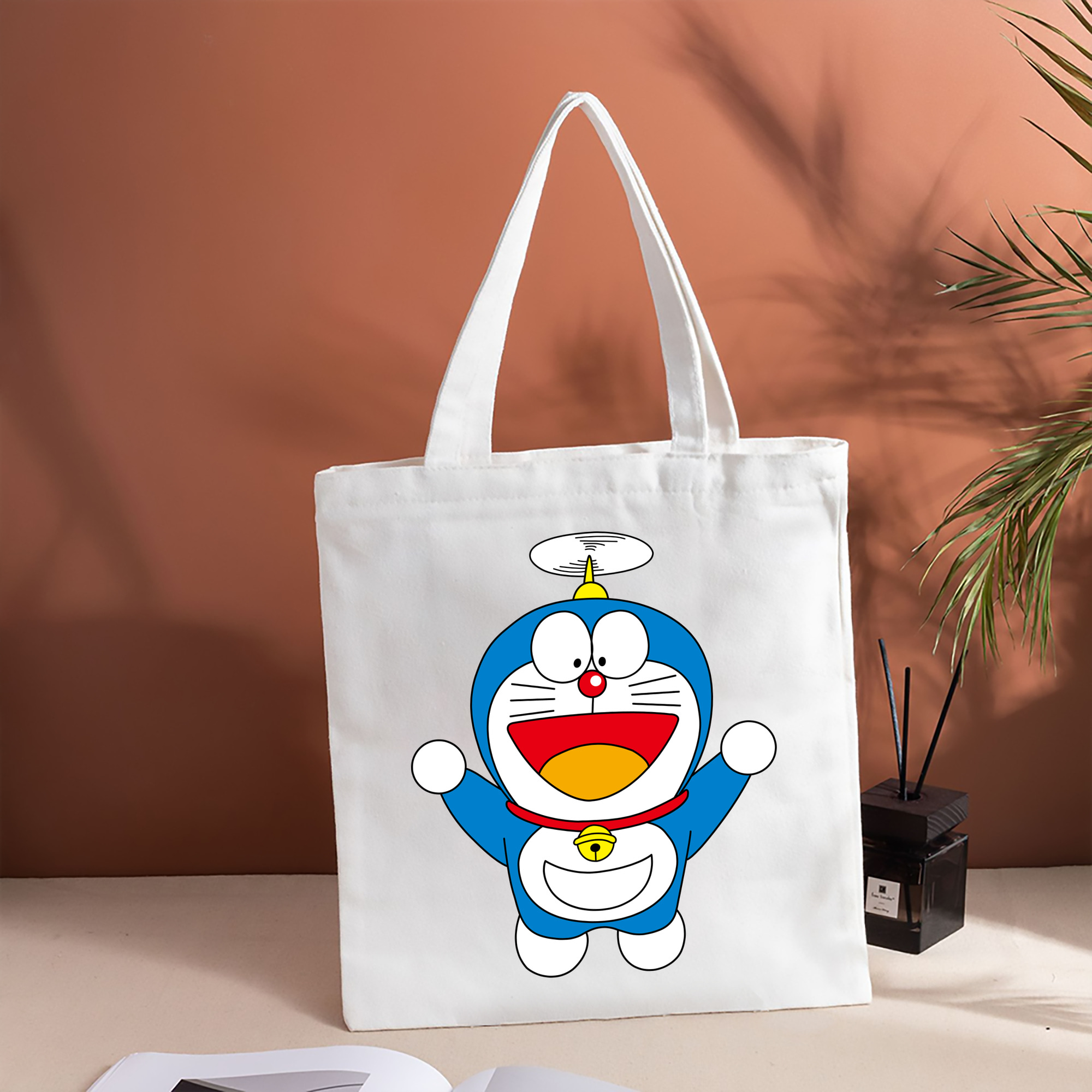 ドラえもん Doraemon 縦型キャンバス生地手提げバッグ　トートバッグ