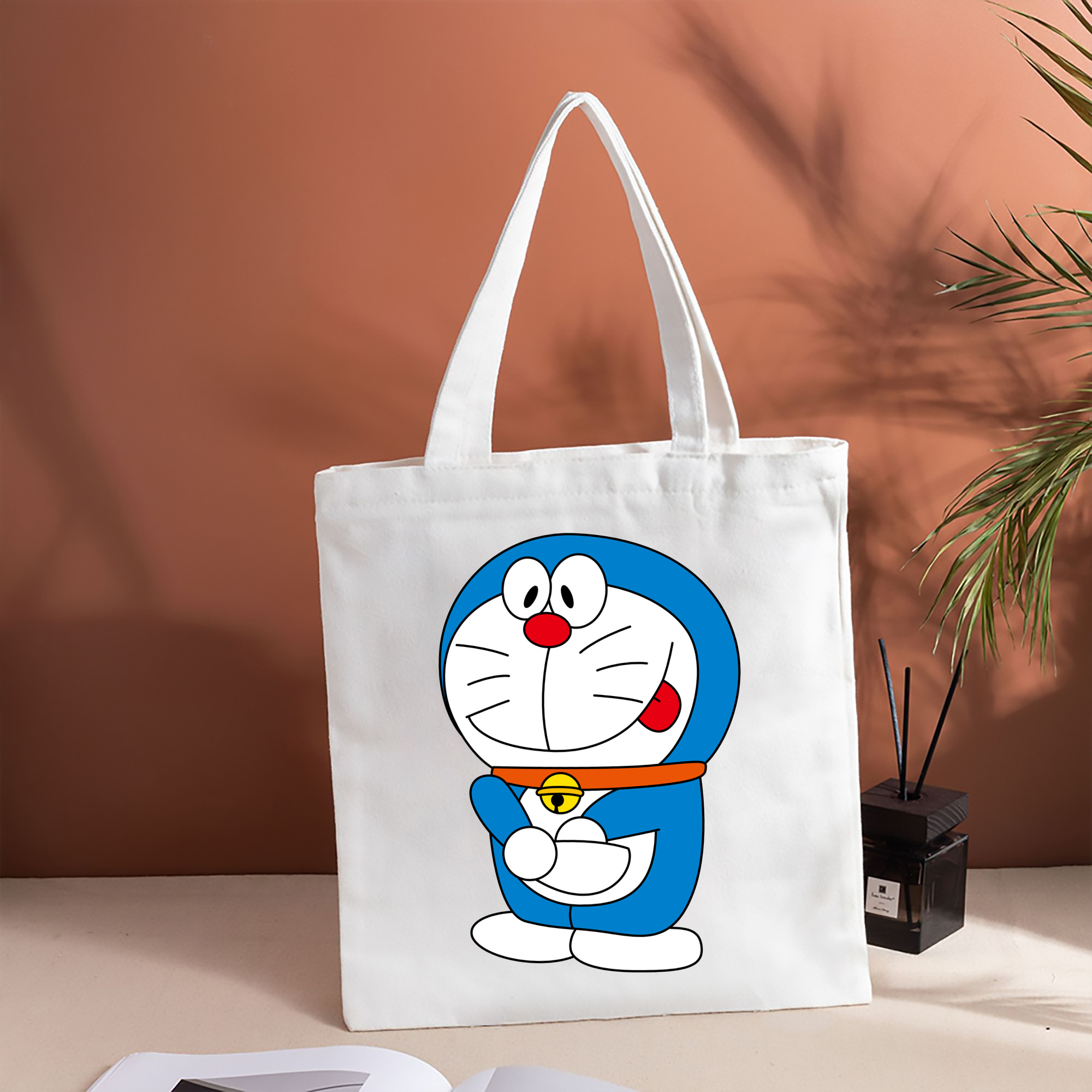ドラえもん Doraemon 縦型キャンバス生地手提げバッグ　トートバッグ