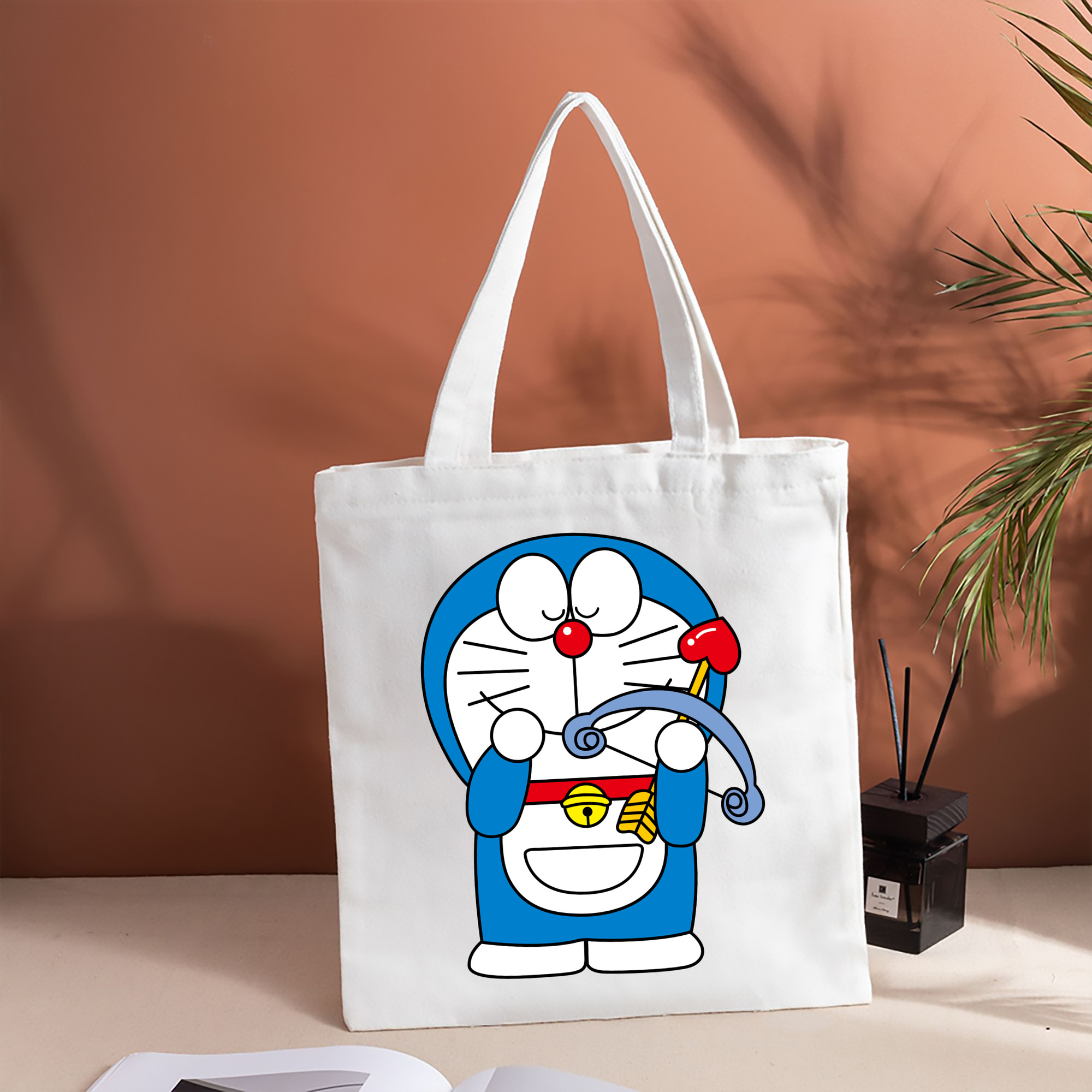 ドラえもん Doraemon 縦型キャンバス生地手提げバッグ　トートバッグ
