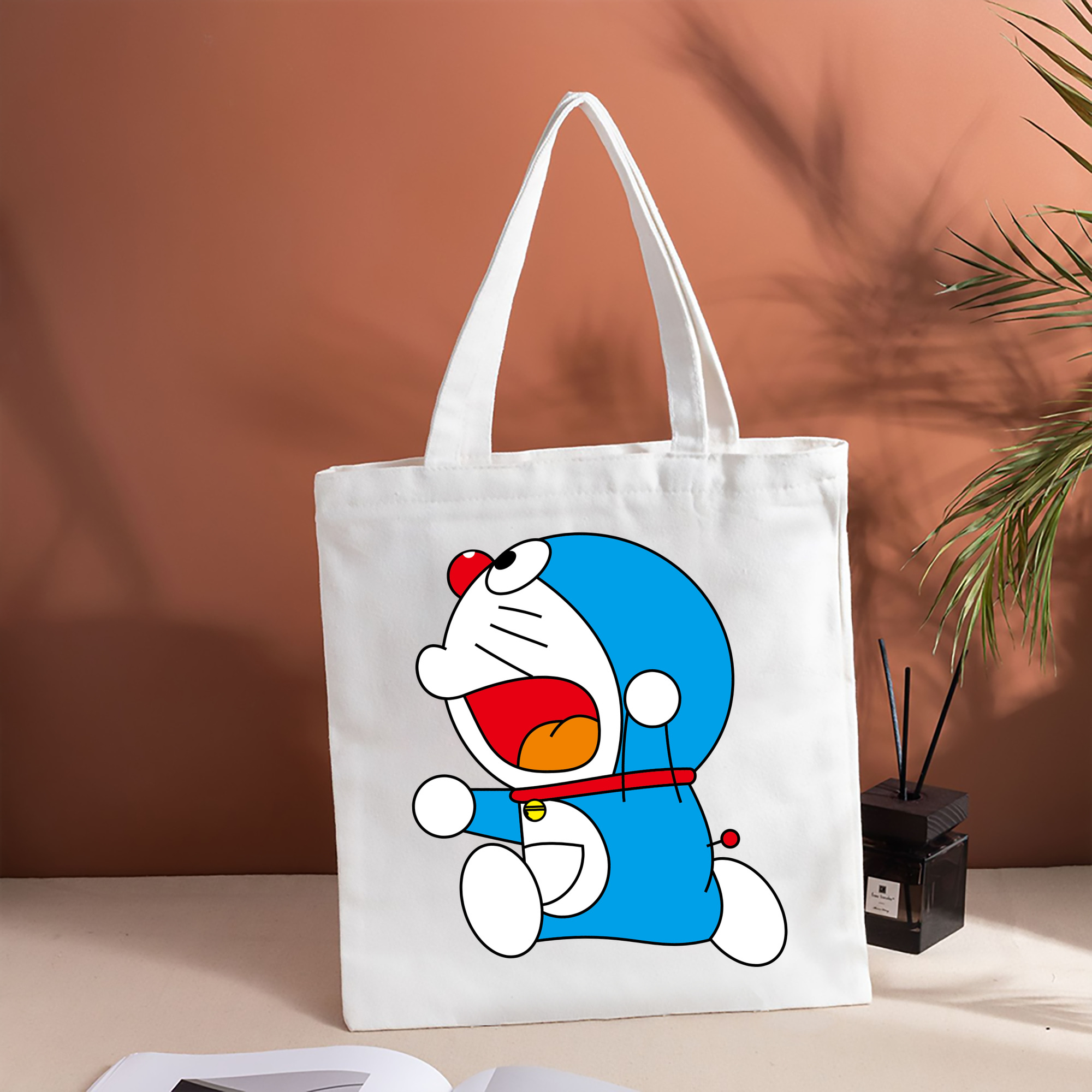 ドラえもん Doraemon 縦型キャンバス生地手提げバッグ　トートバッグ