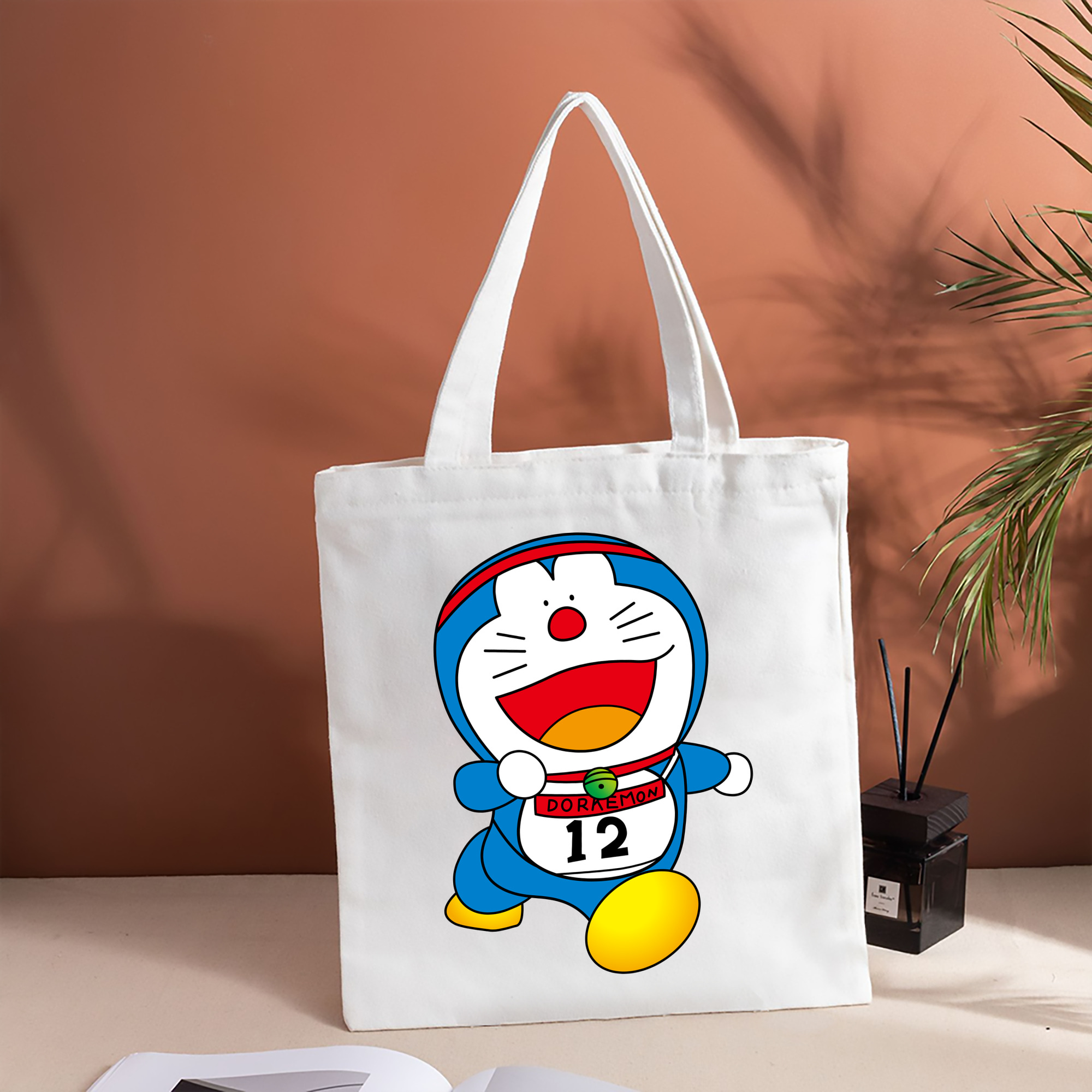 ドラえもん Doraemon 縦型キャンバス生地手提げバッグ　トートバッグ