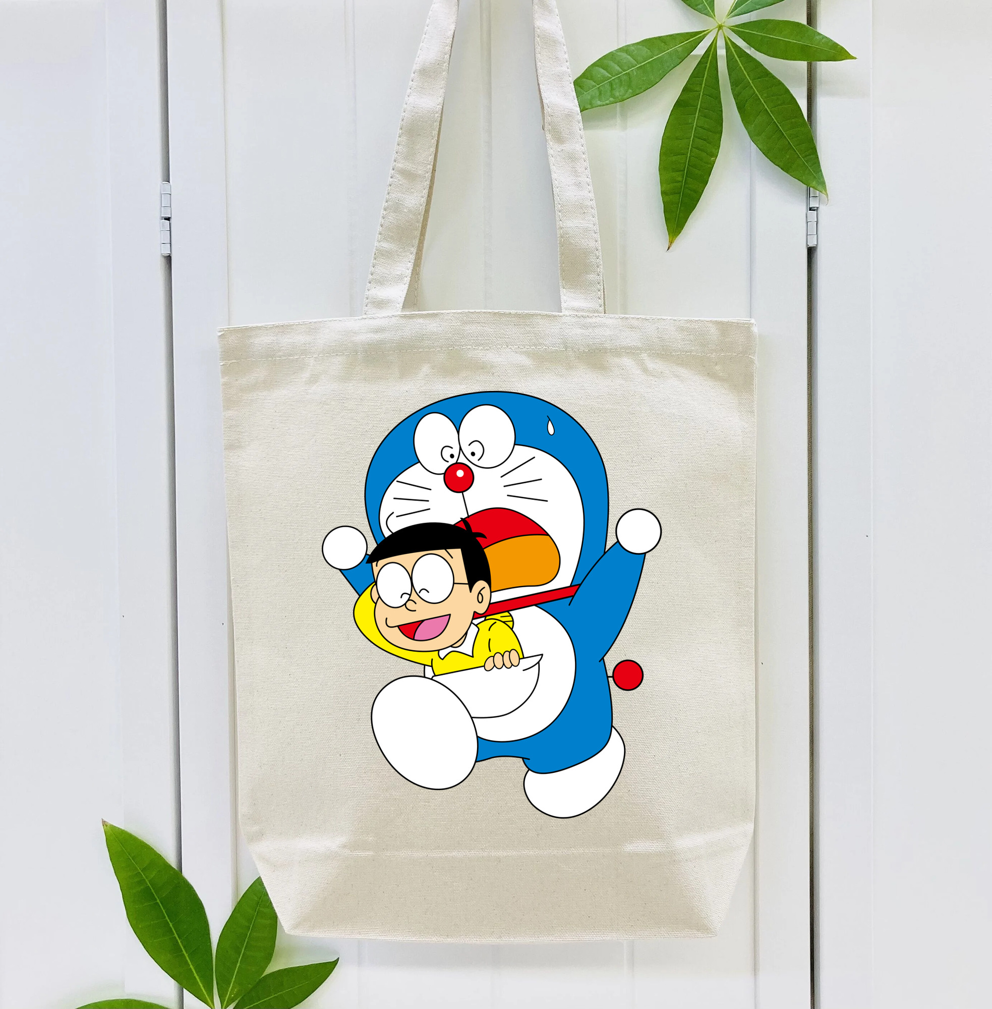 ドラえもん Doraemon 縦型キャンバス生地手提げバッグ　トートバッグ