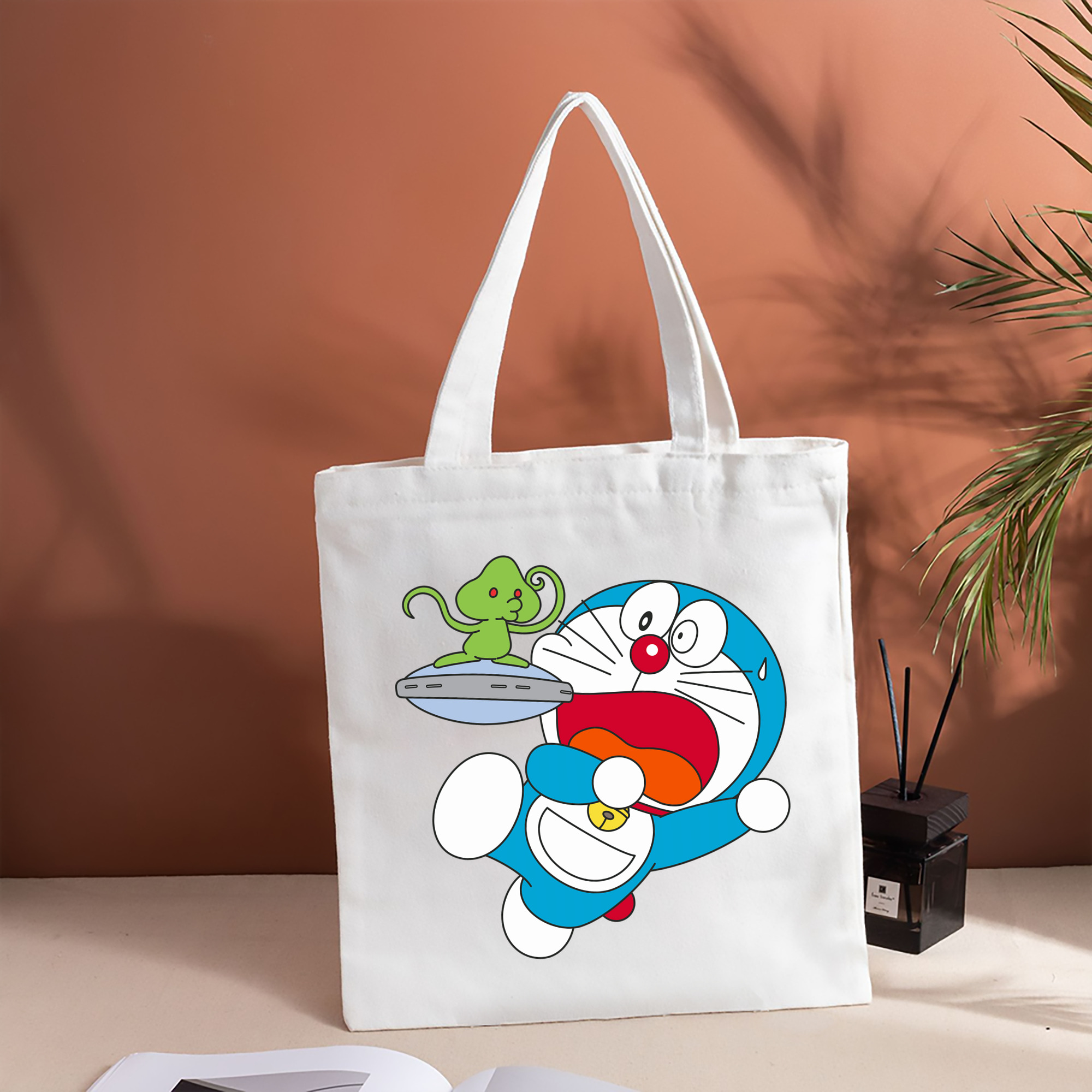 ドラえもん Doraemon 縦型キャンバス生地手提げバッグ　トートバッグ