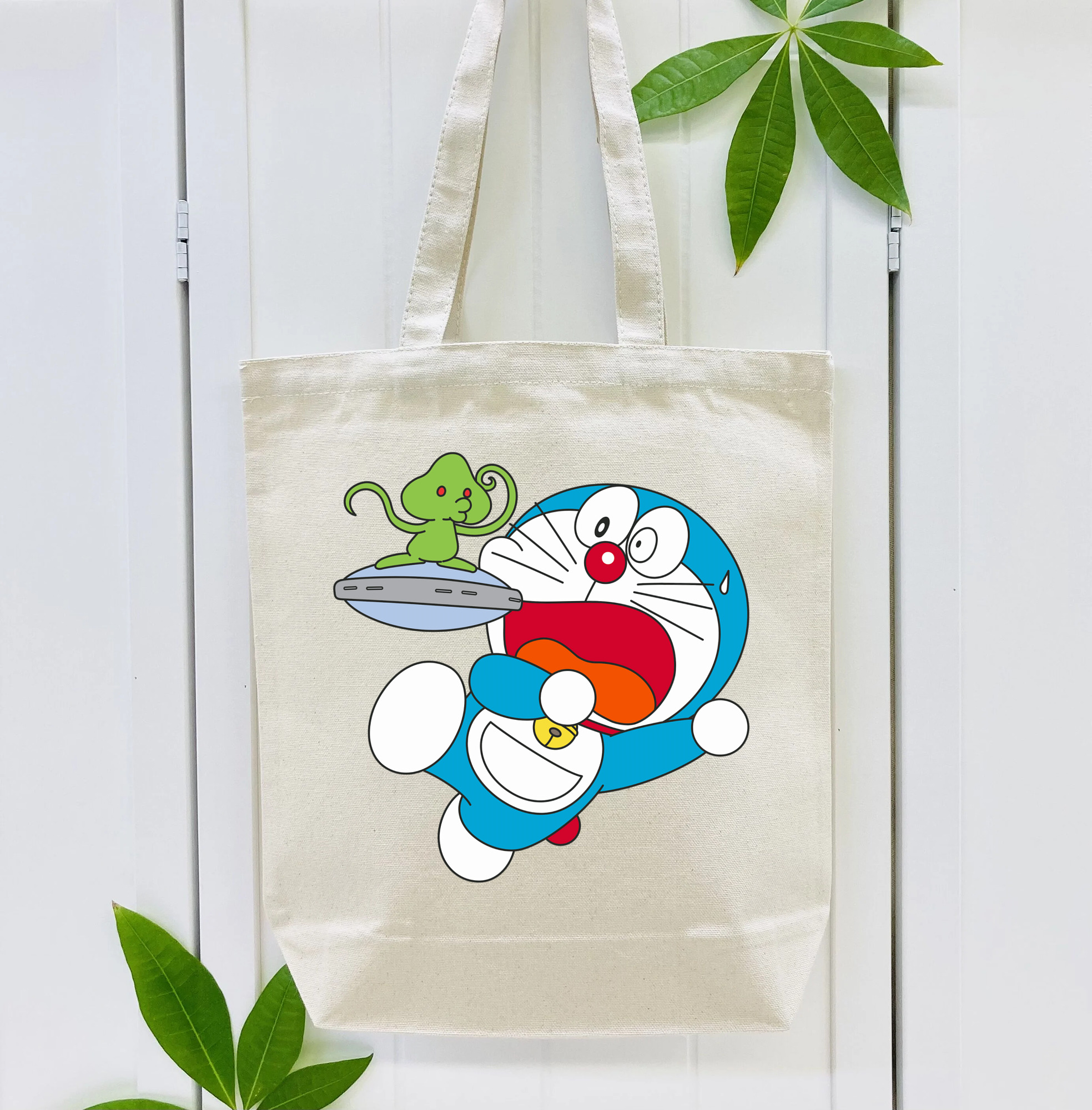 ドラえもん Doraemon 縦型キャンバス生地手提げバッグ　トートバッグ