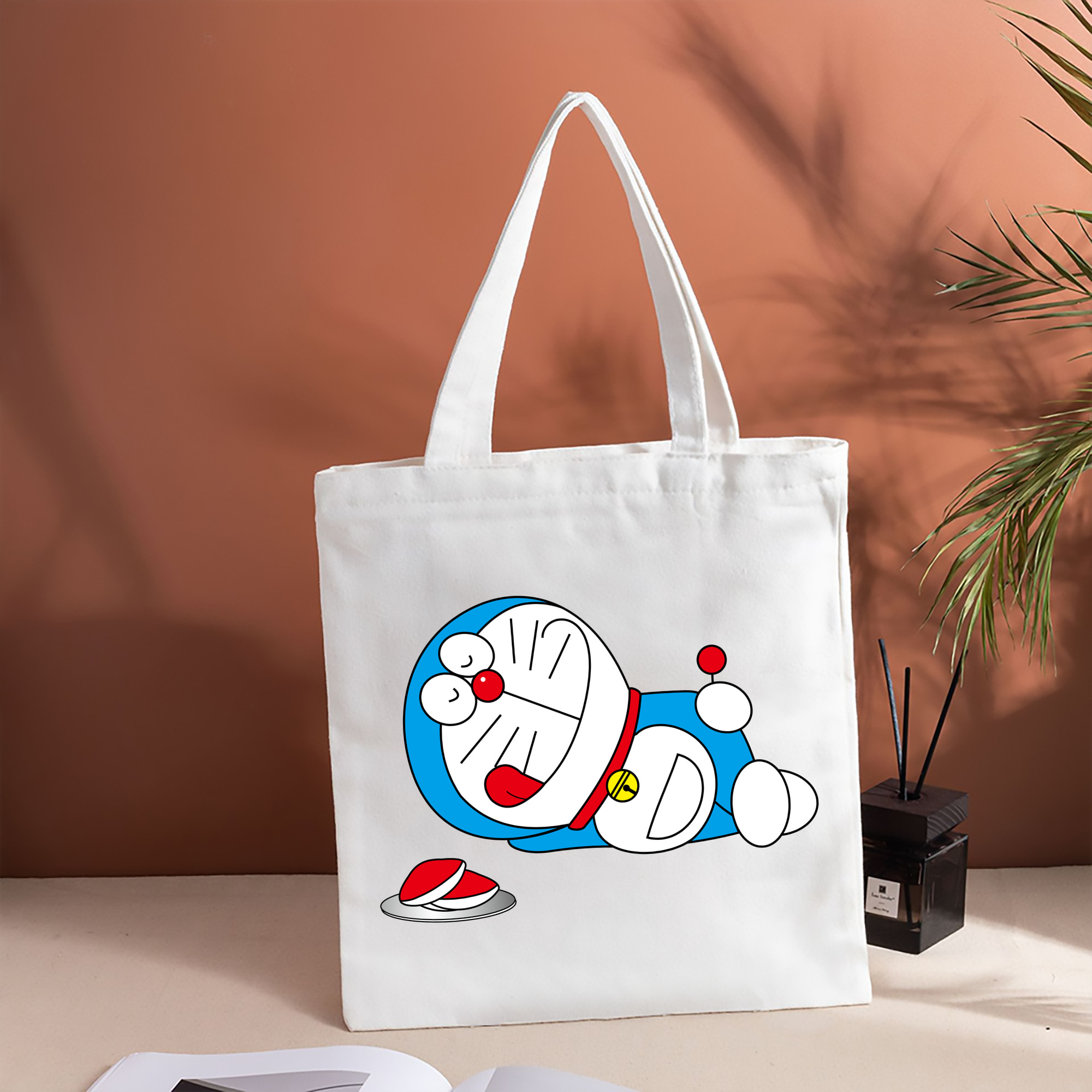 ドラえもん Doraemon 縦型キャンバス生地手提げバッグ　トートバッグ