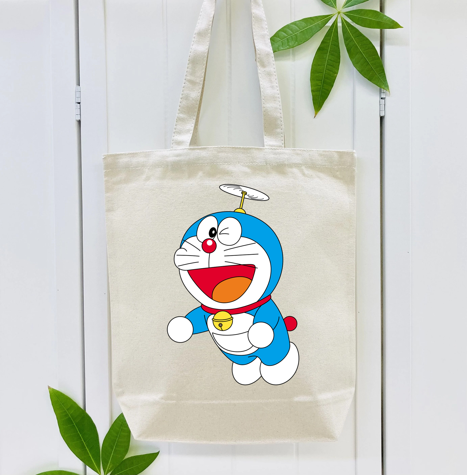 ドラえもん Doraemon 縦型キャンバス生地手提げバッグ　トートバッグ