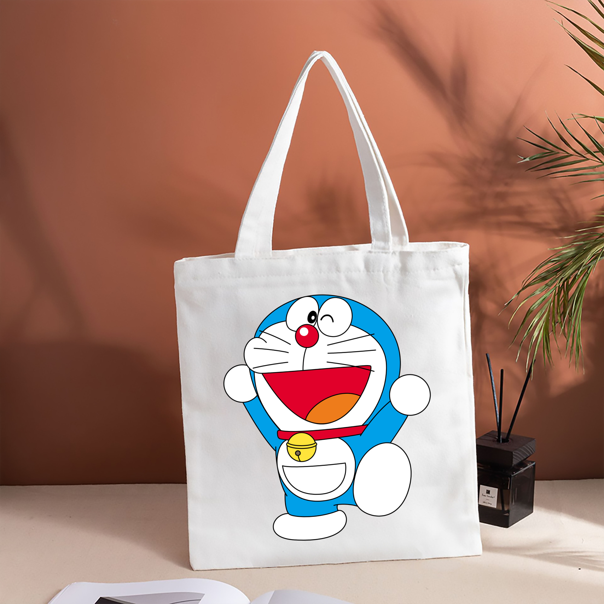 ドラえもん Doraemon 縦型キャンバス生地手提げバッグ　トートバッグ